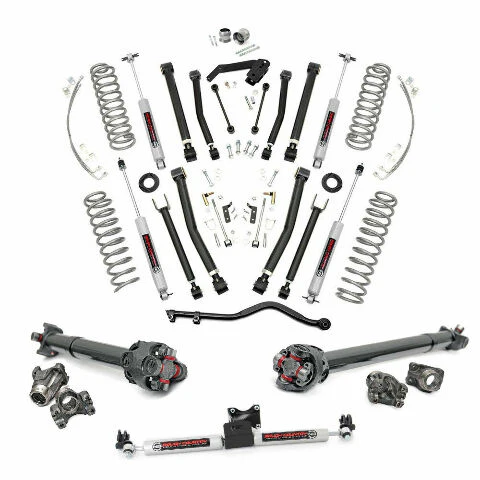 Rough Country 4 Inch COMPLETE Susp Lift Kit for Wrangler JK 12-18 2-Door 67322 67322-12COMP