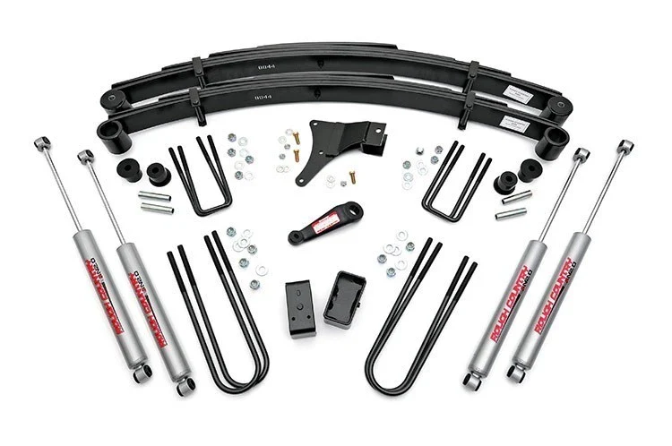 Rough Country 4" Suspension Lift Kit w/ Shocks for 1986-1998 Ford F350 4wd 491-86-98.20