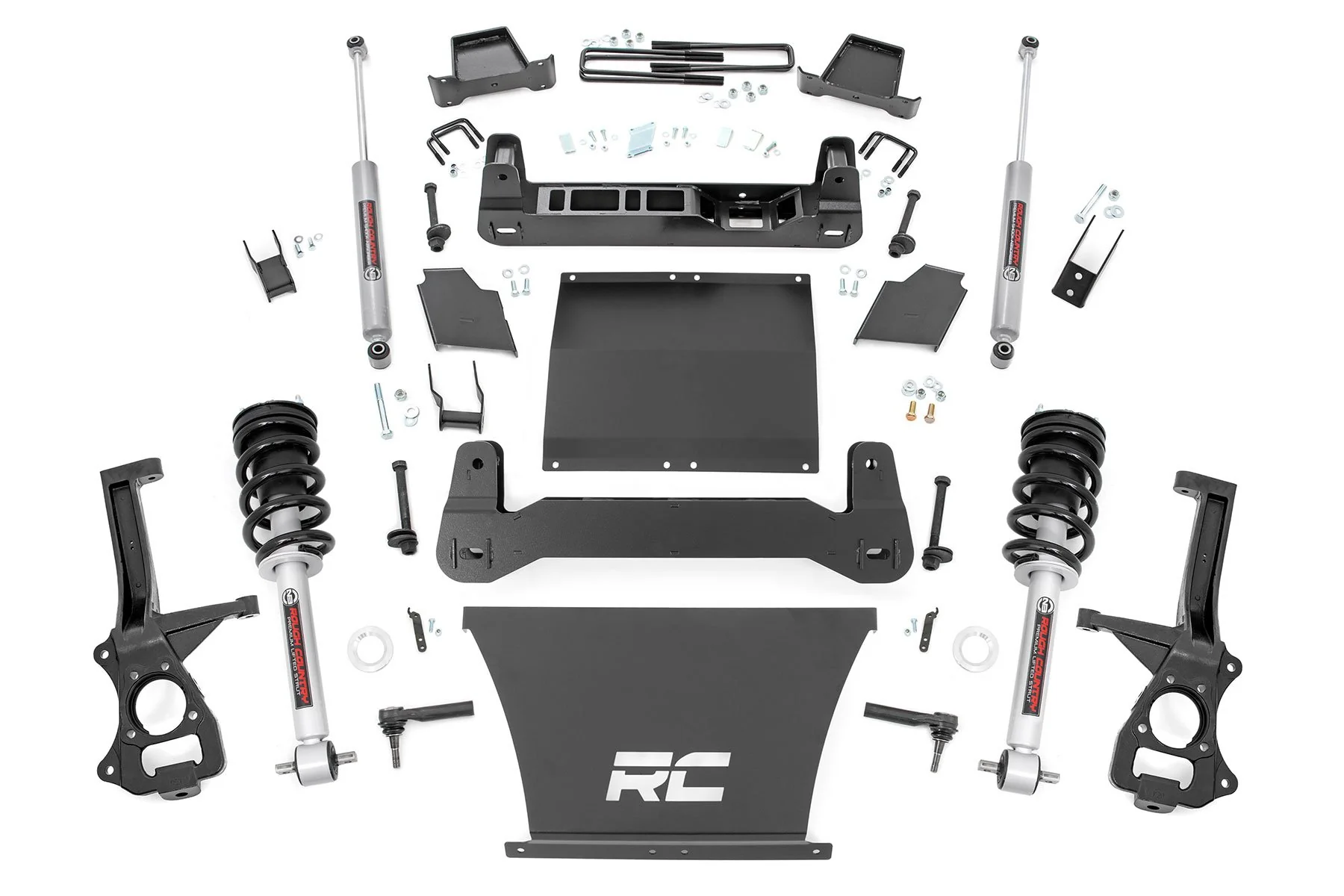 Rough Country 4in GM Lift Kit Lifted Struts 19-20 1500 Trailboss/AT4 PU 4wd 27532