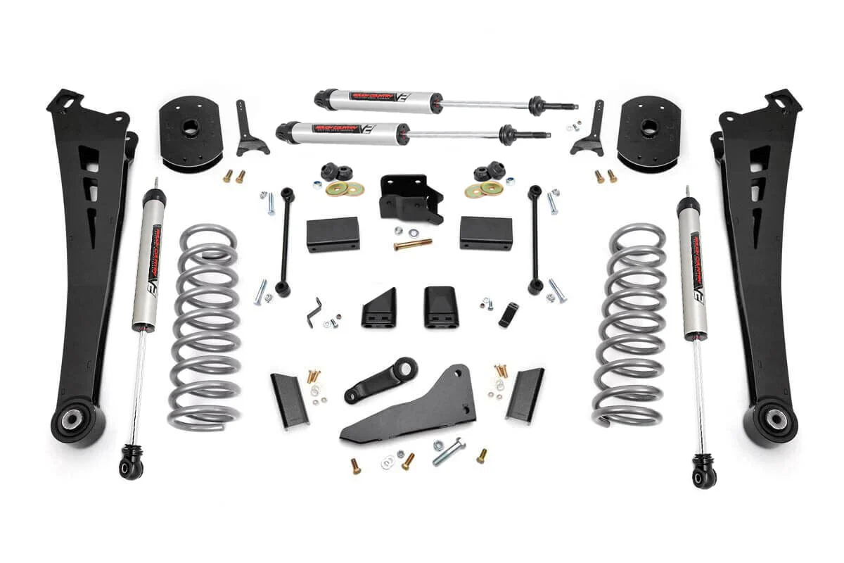 Rough Country 5" Lift Kit Radius Arms V2 Shocks for Ram 14-18 2500 4wd Gas 37370 - Image 2