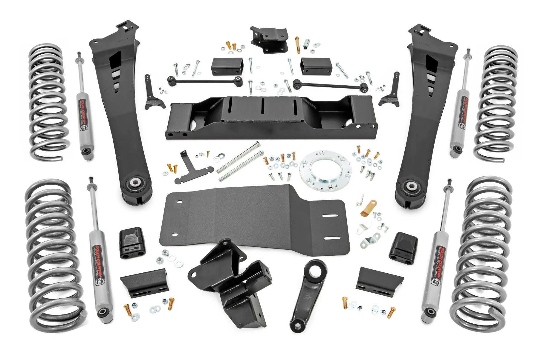 Rough Country 5" Suspension Lift Kit F/R Spring Radius Arm for Ram 2500 Diesel 38330