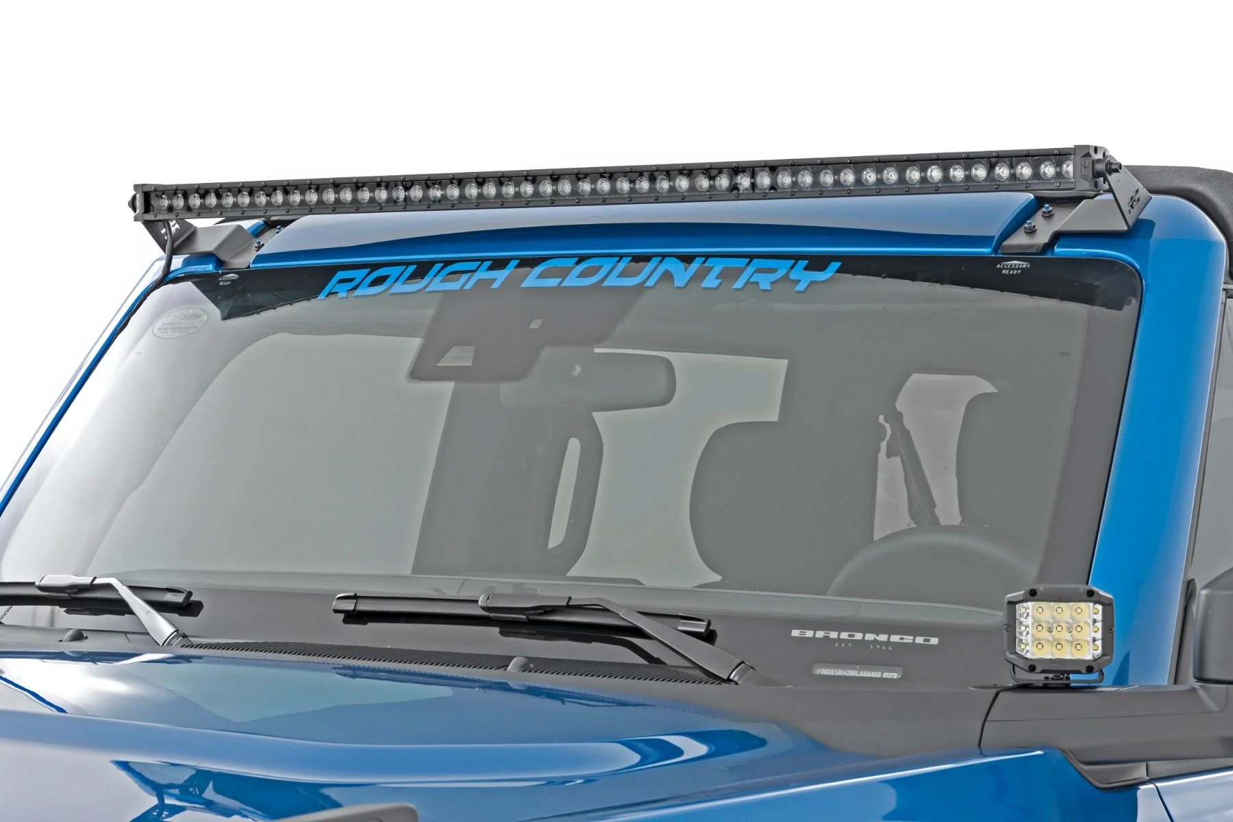 Rough Country 50" Cree LED Light Bar-Single Row Blk Series Cool White DRL 70750BLDRL - Image 3