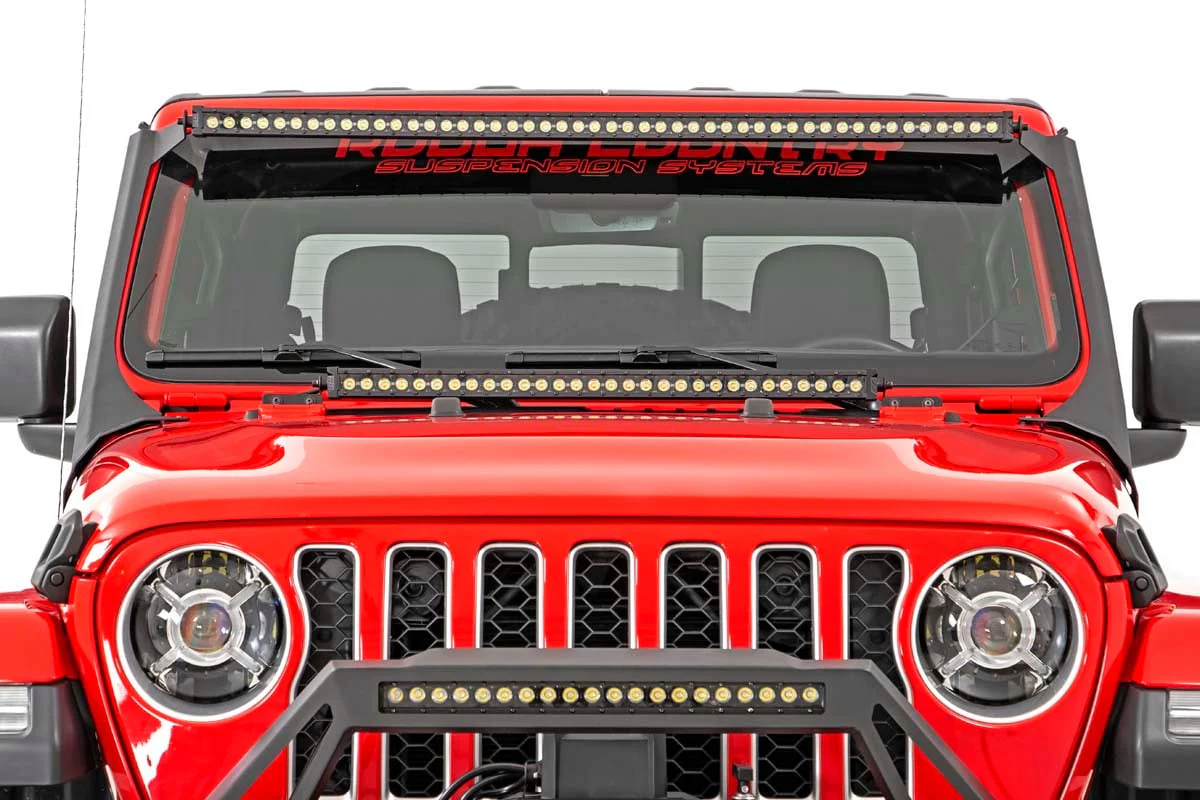 Rough Country 50" LED Light Bar Kit Blk Series 20-23 Gladiator JT Wrangler 70066 - Image 6