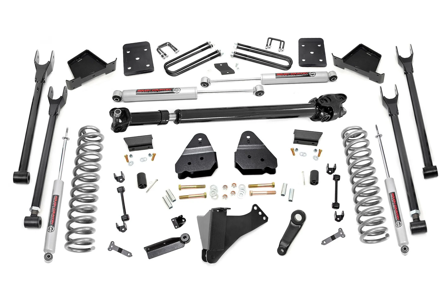 Rough Country 6" for Ford 4-Link Lift Kit 17-20 F250/350 Diesel 4" Axle Overld 50821