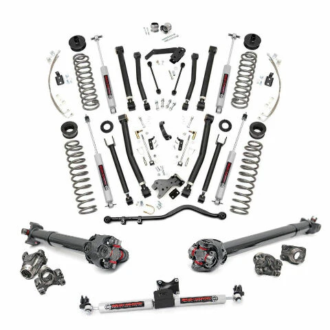 Rough Country 6 Inch COMPLETE Susp Lift Kit for Wrangler JK 07-11 2-Door 68422-07COMP