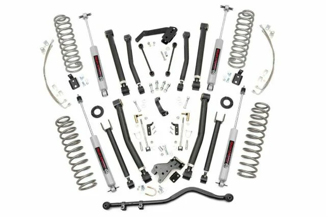Rough Country 6 Inch COMPLETE Susp Lift Kit for Wrangler JKU 07-11 4-Door 68322-07COMP - Image 2