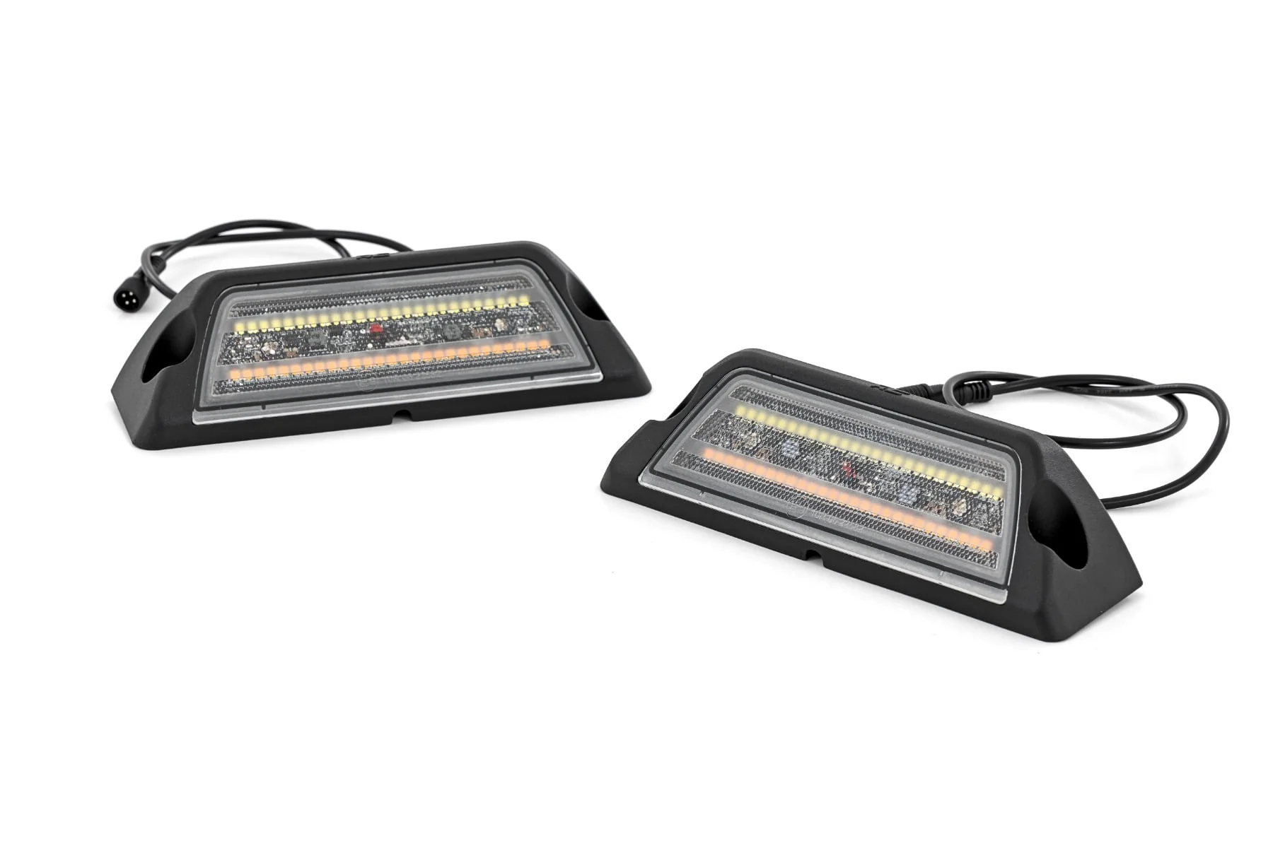 Rough Country 6 Inch LED Angled Light Pods | White/Amber | Pair 70119 - Image 2
