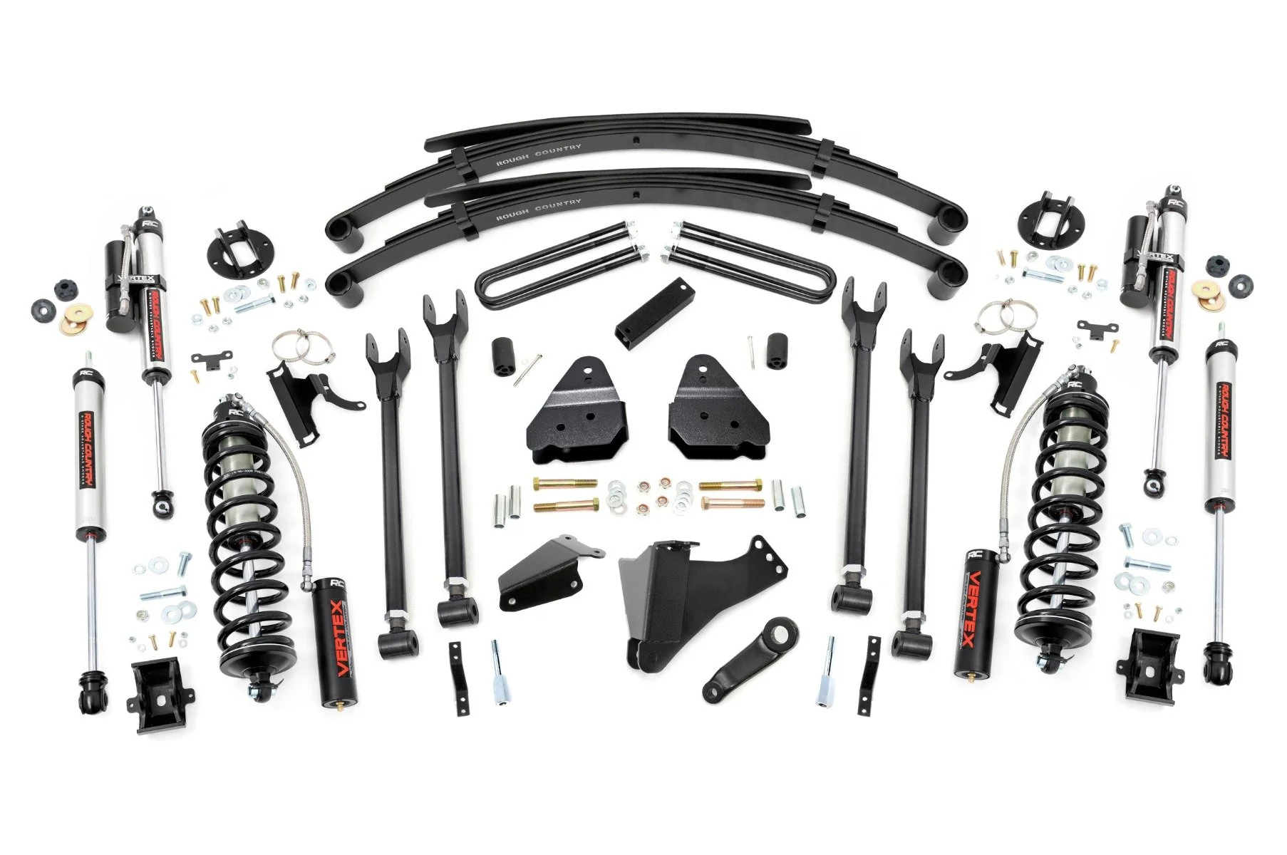 Rough Country 6" Lift Kit 4 Link RR Spring C/O Vertex for Ford SuperDuty 05-07 58359
