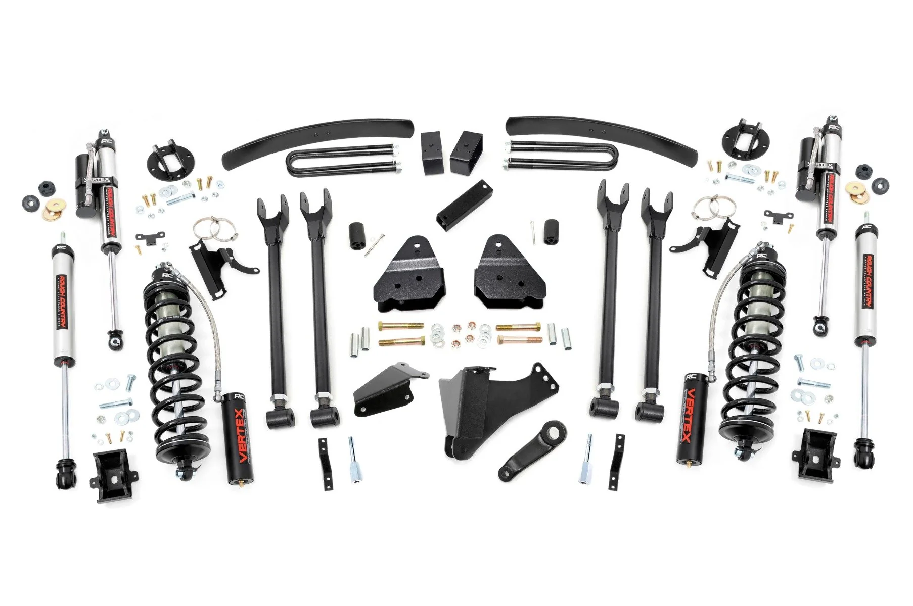 Rough Country 6" Lift Kit Gas 4 Link OVLD C/O Vertex for Ford Super Duty 05-07 58159