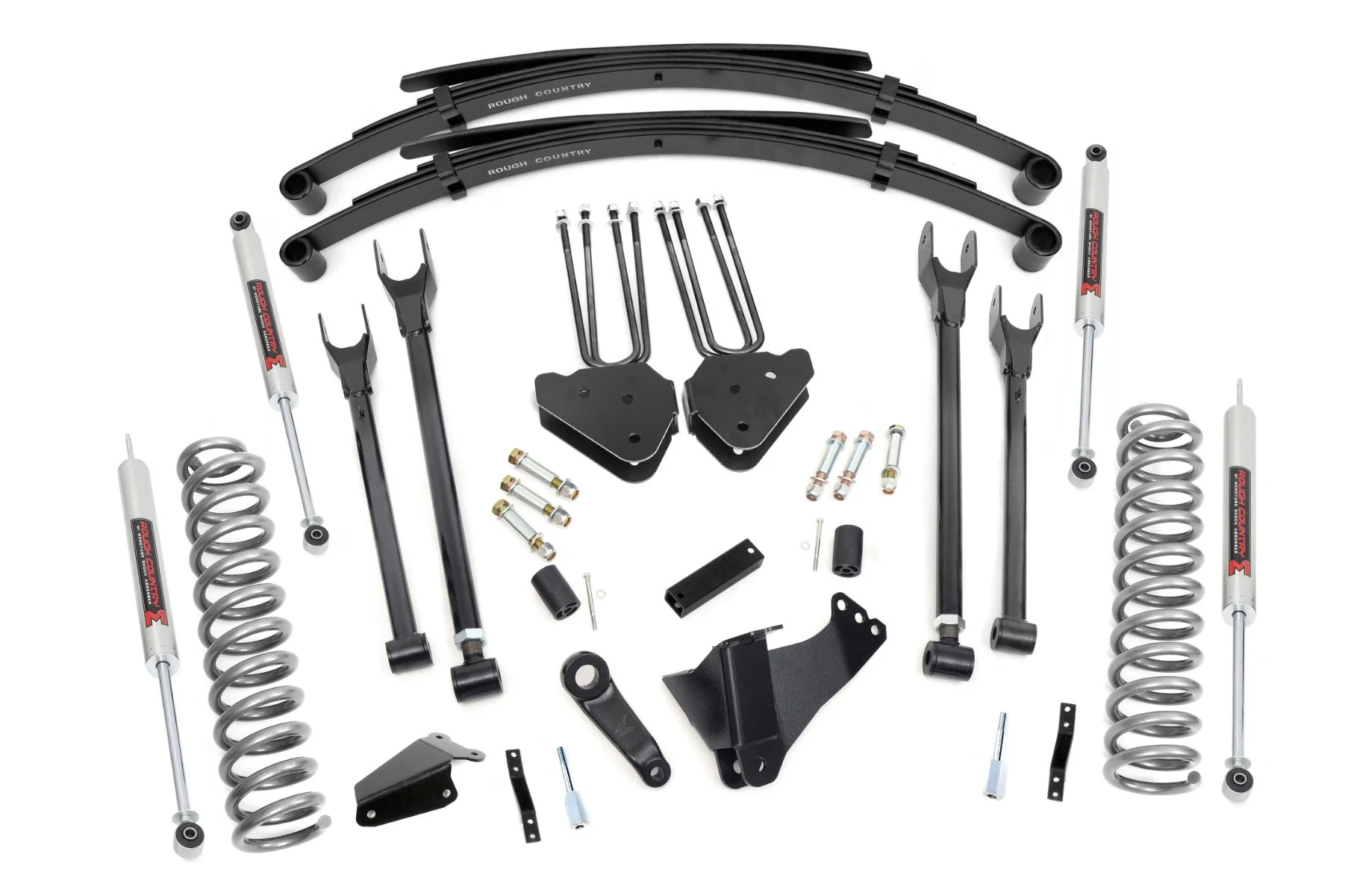 Rough Country 6" Lift Kit Gas 4Link RR Spring M1 For Ford Super Duty 05-07 58340