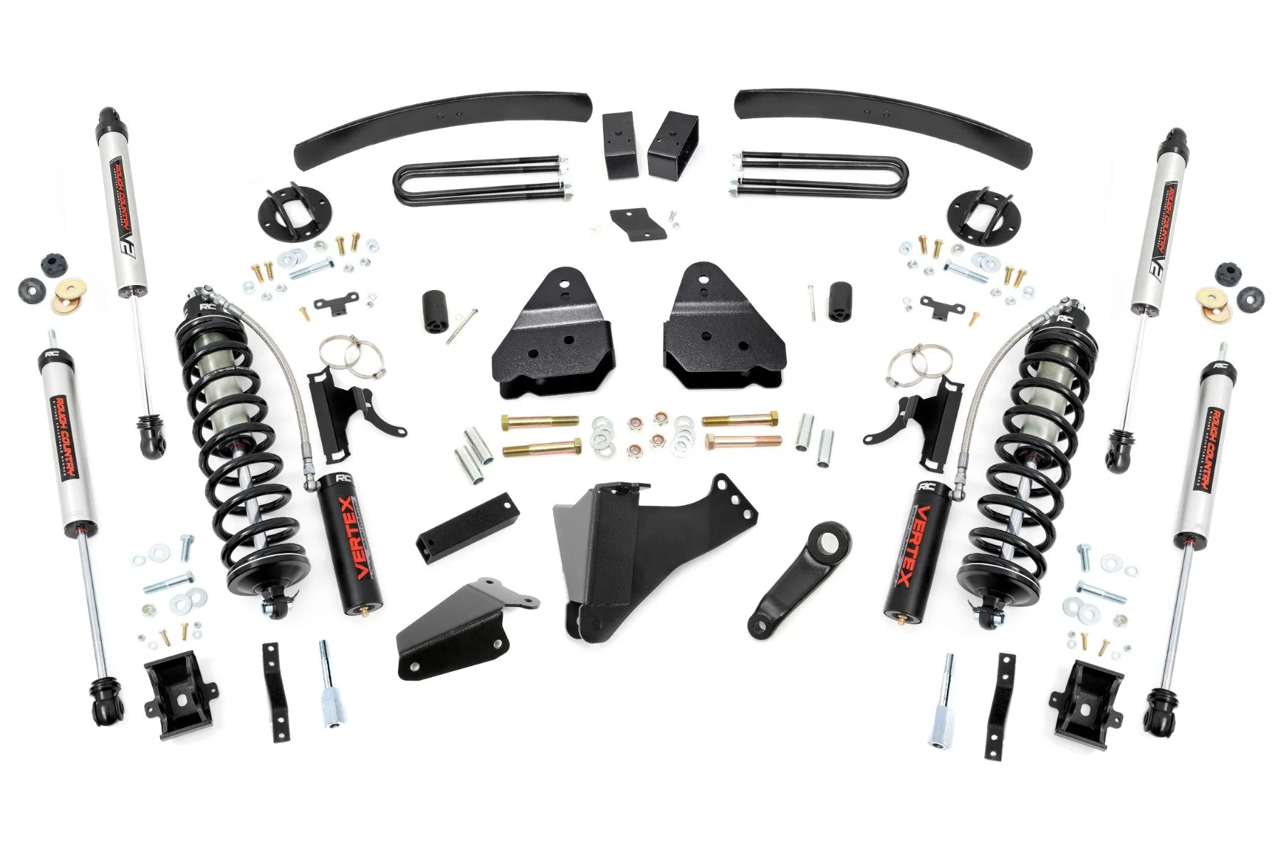 Rough Country 6" Lift Kit Gas Coilover w/V2 for Ford Super Duty 4wd 05-07 59658