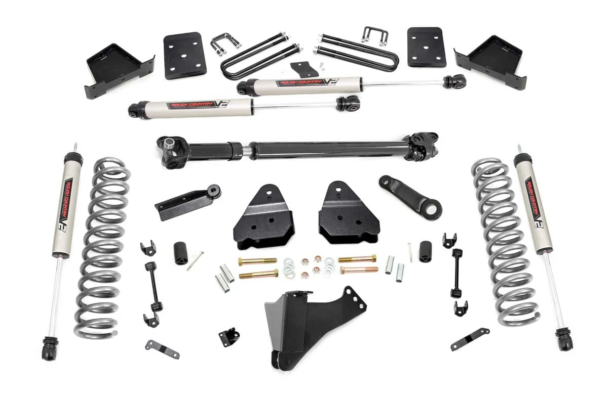 Rough Country 6" Lift Kit For Ford Superduty 17-22 w/F Drive Shaft V2 Shocks 50371