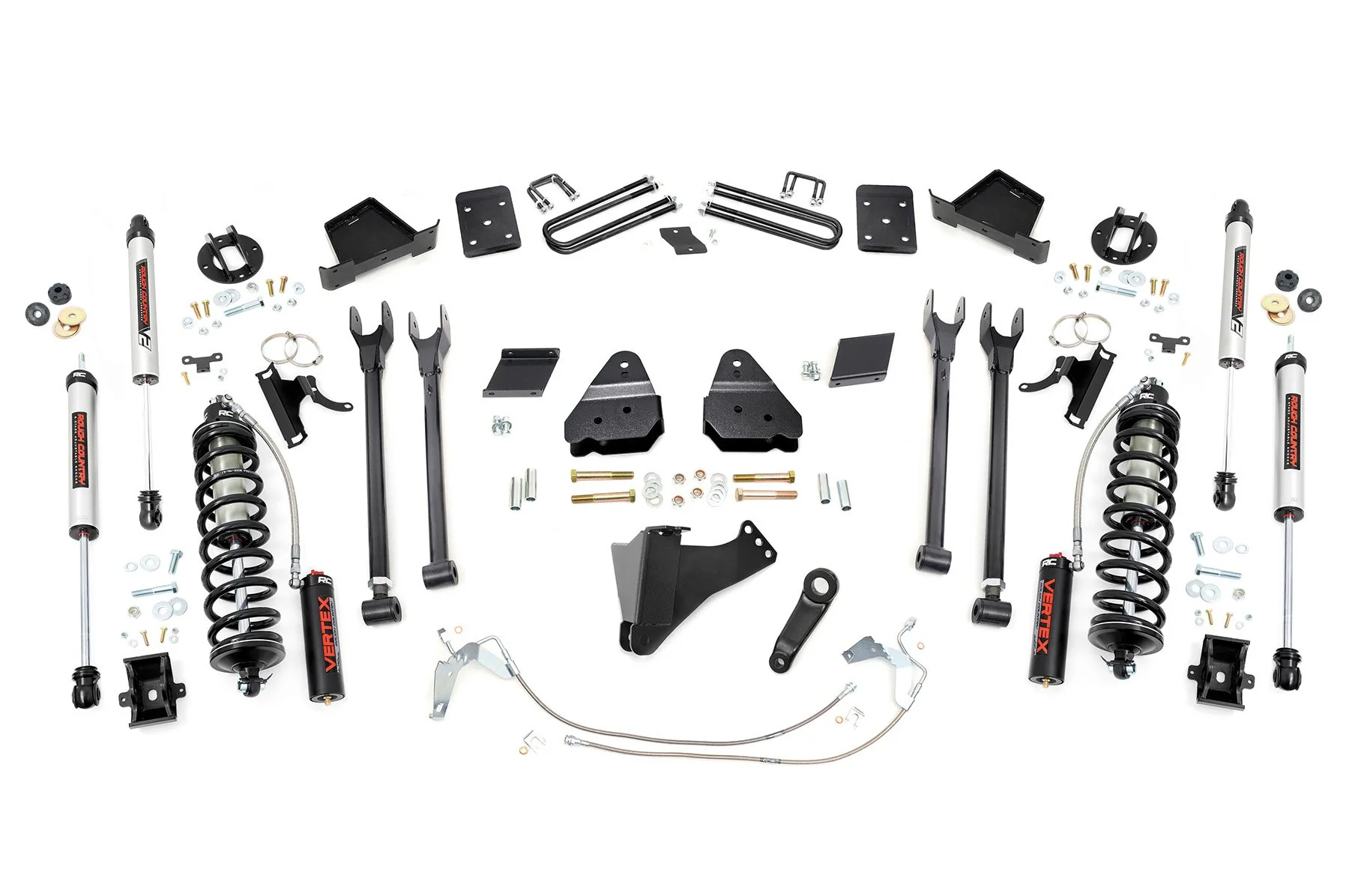 Rough Country 6" Lift Kit4-Link No OVLD C/O V2 for Ford Super Duty 15-16 52758
