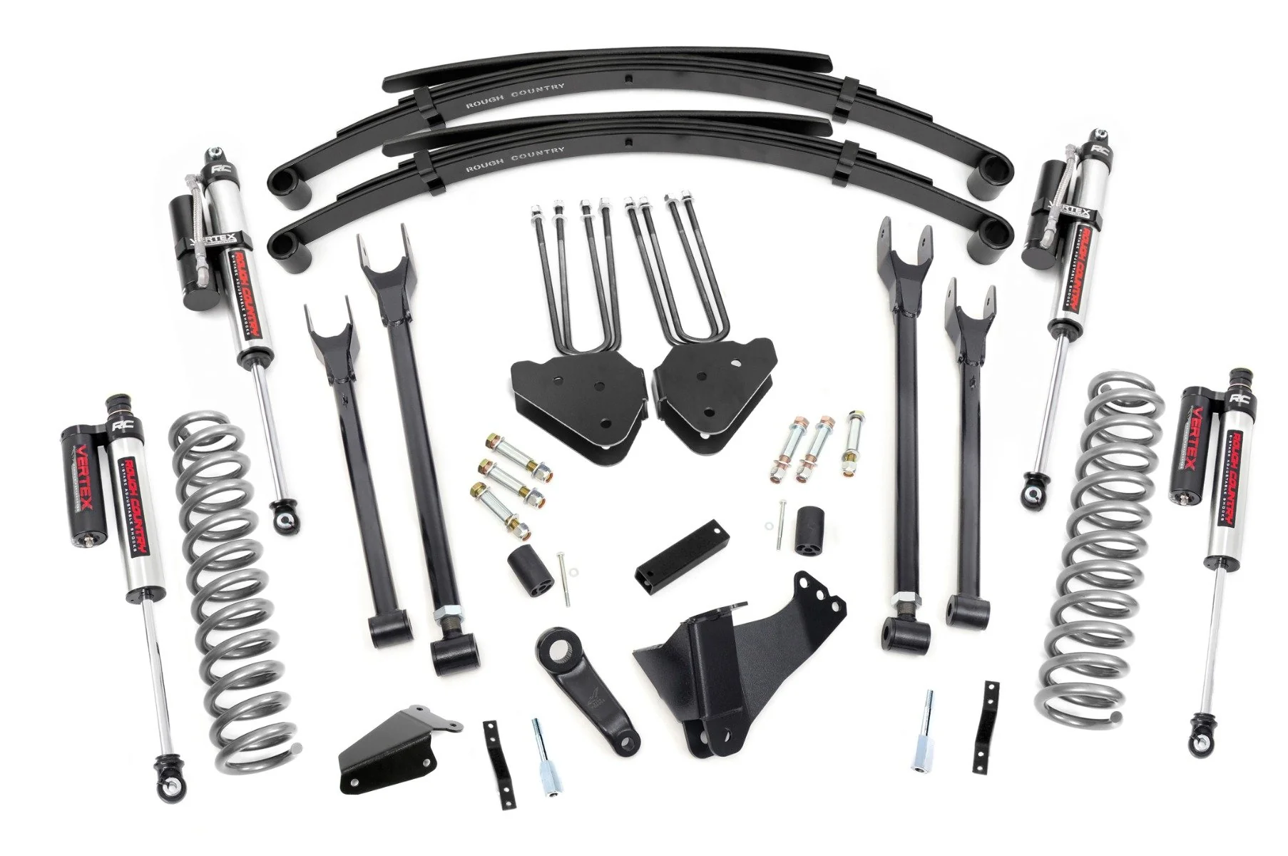 Rough Country 6in Ford 4-Link Lift System w/Vertex Shocks 05-07 F-250/350 58350