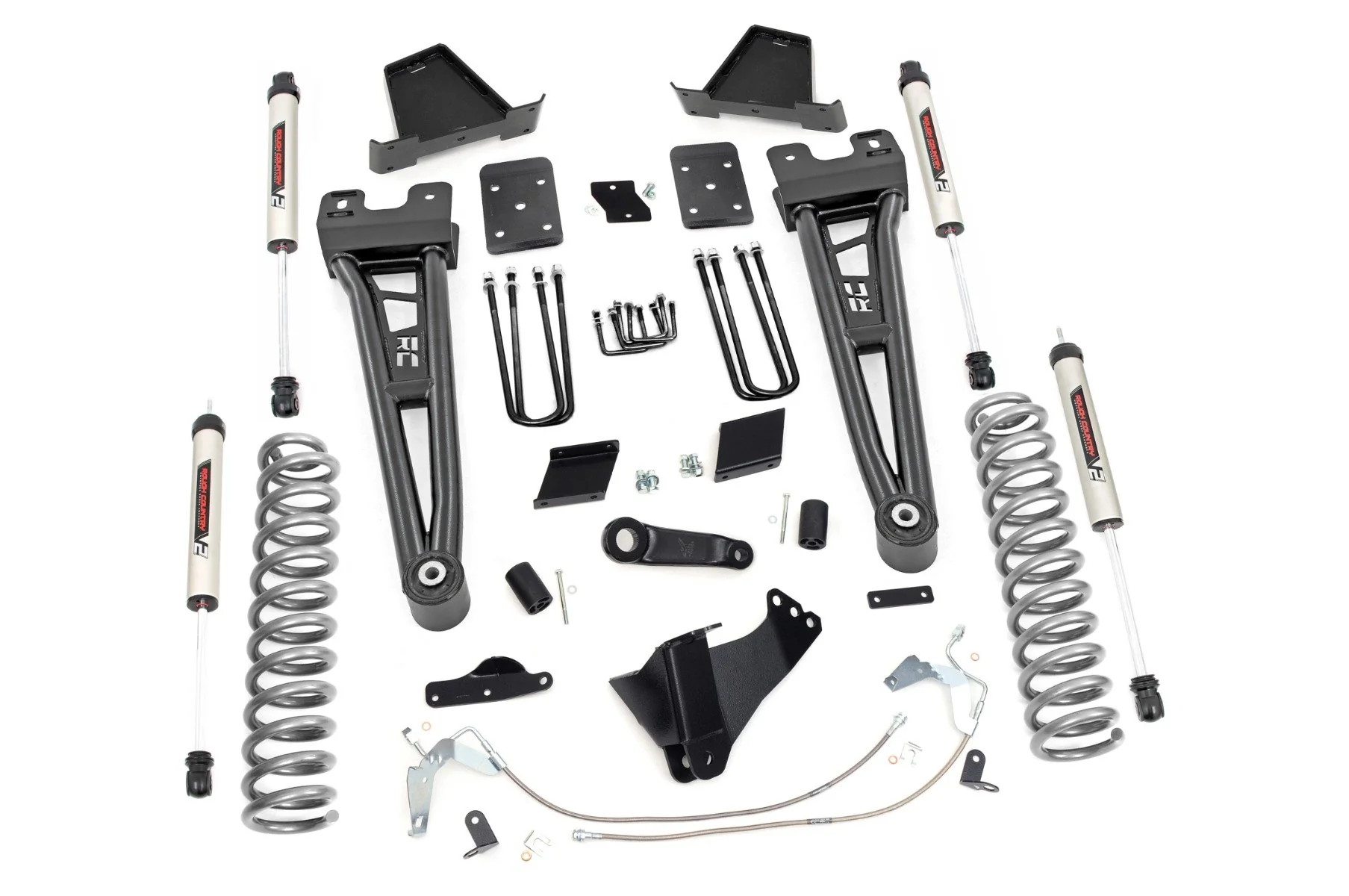 Rough Country 6" Suspension Lift Kit for Ford F-250 11-14 Radius Arm w/V2 Shock 54170