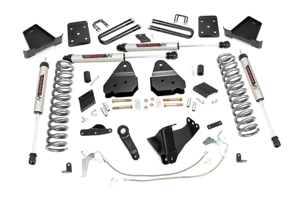 Rough Country 6in Lift Kit w/V2 Shocks 11-14 F-250 4wdfor Ford Suspension 56470