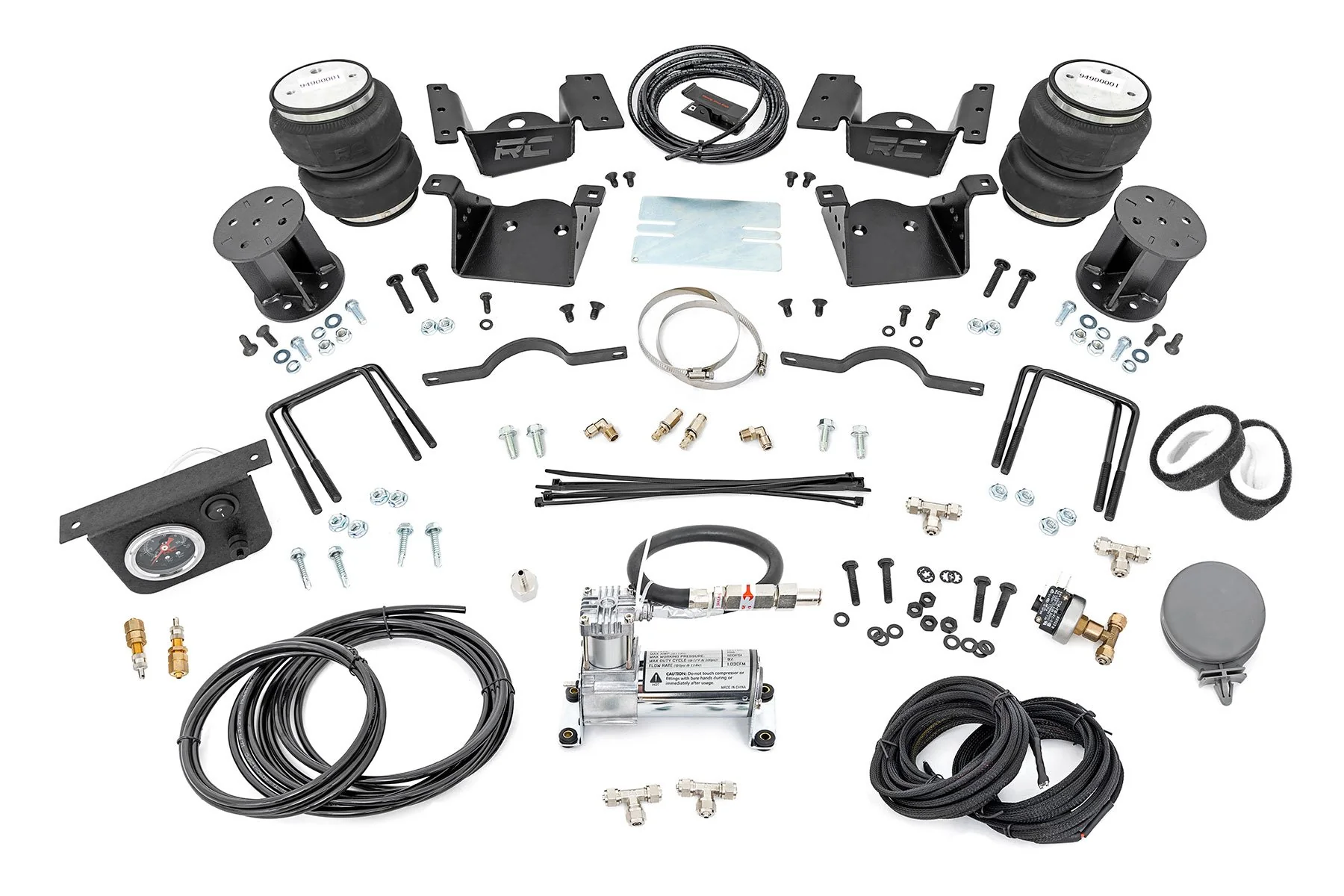 Rough Country 7.5" Air Spring Kit w/compressor Chevy/GMC 2500HD/3500HD 11-19 100074C
