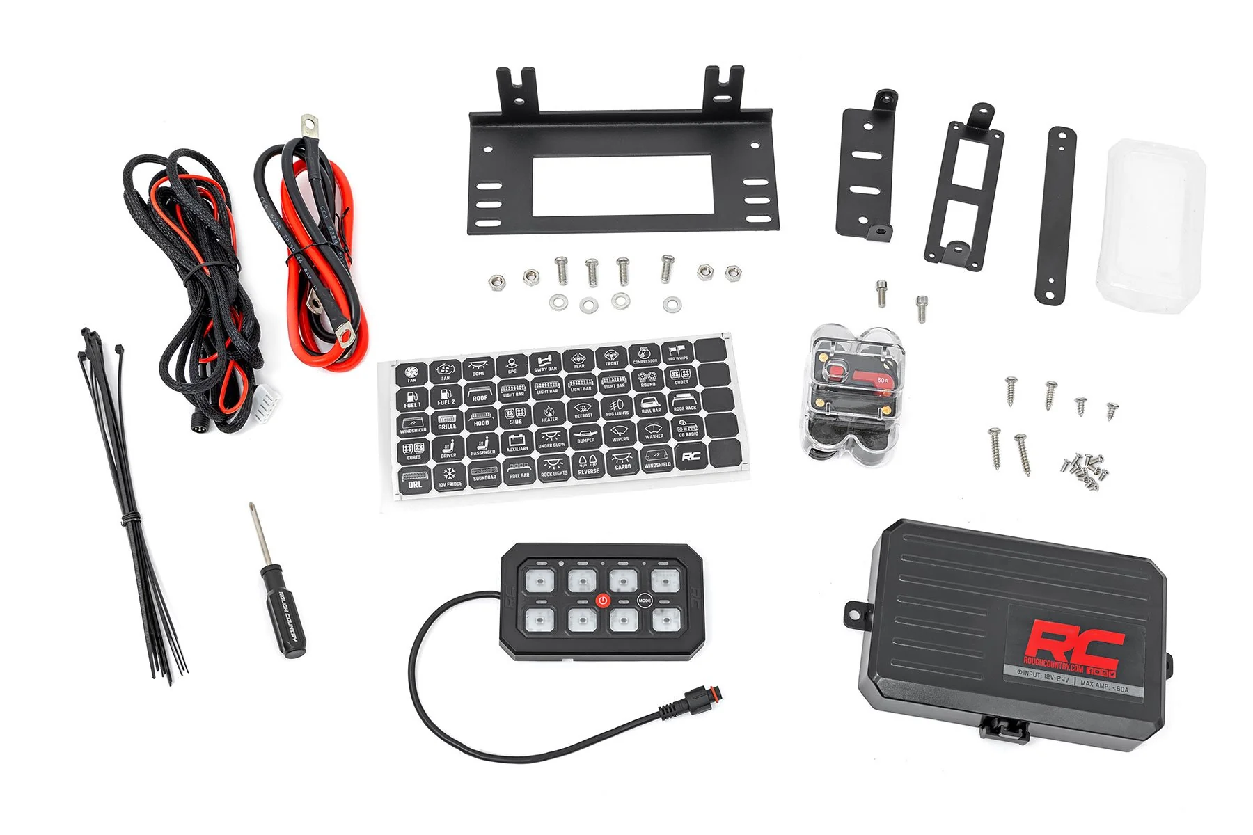 Rough Country 8 Gang Switch Panel | Bluetooth | RGB Backlit Buttons | Multifunction Modes 70975 - Image 2