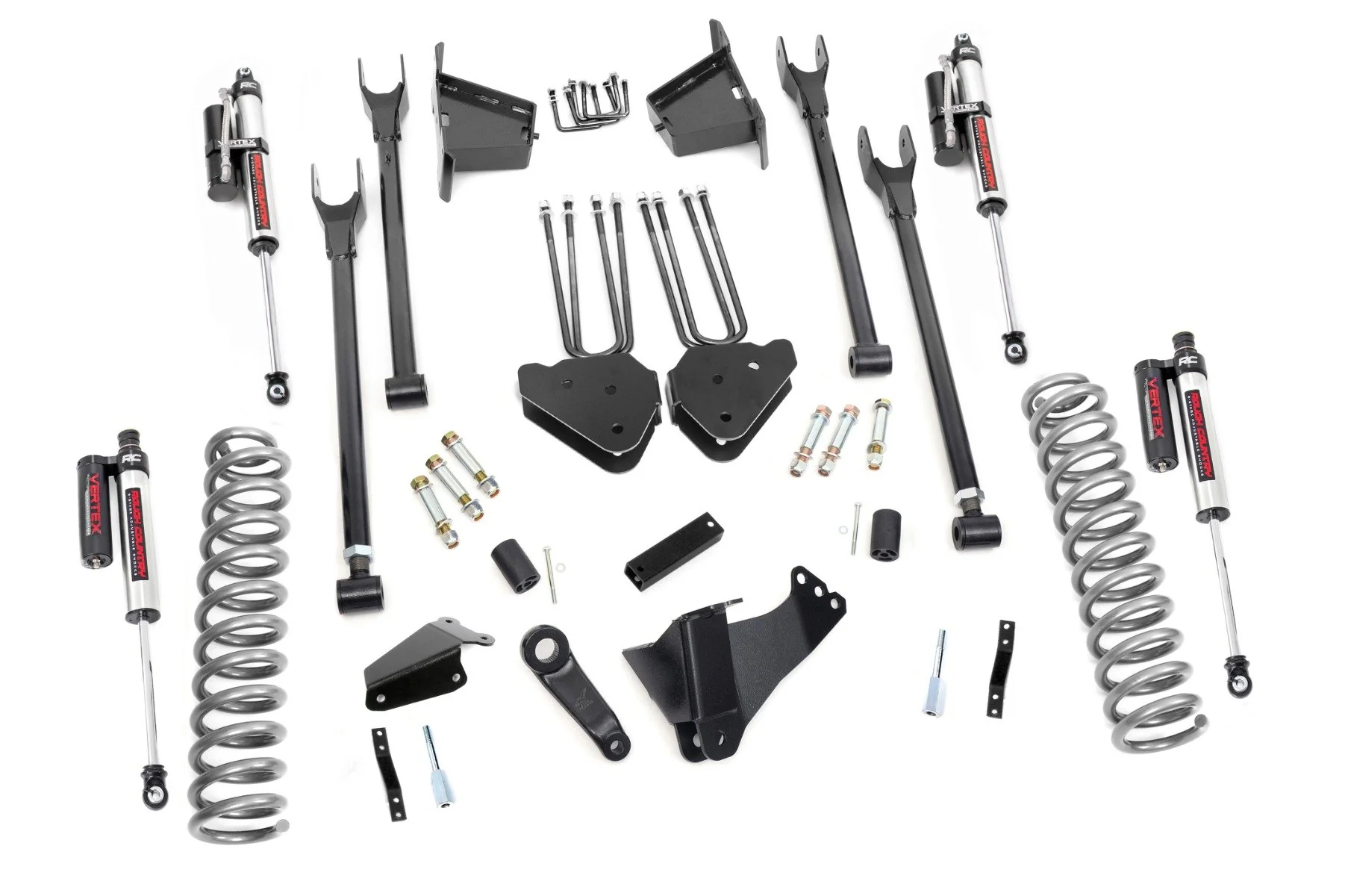 Rough Country 8in for Ford 4-Link Lift Kit w/Vertex Shocks 05-07 F250/350 Diesel 59150
