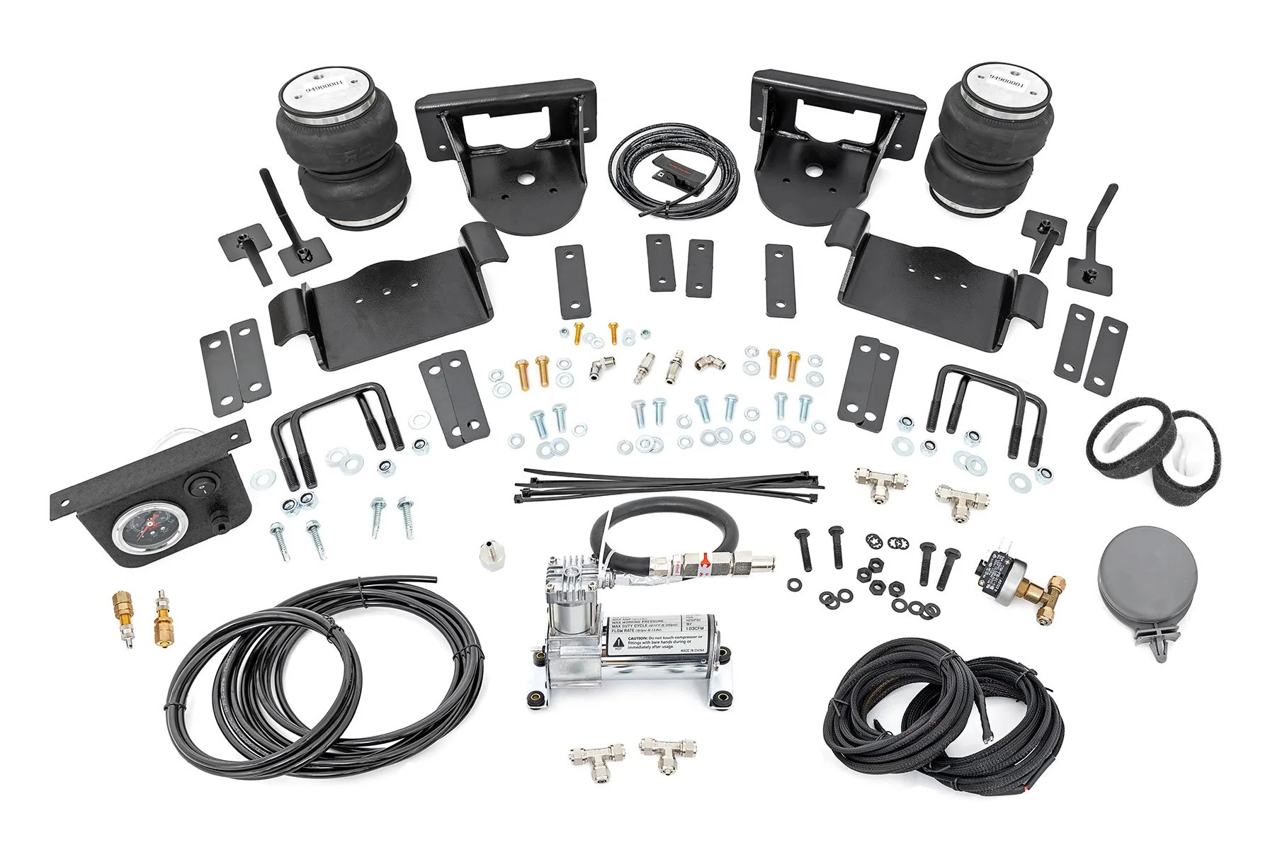 Rough Country Air Spring Kit w/Compressor 0-6" Lifts for Ford F-150 4WD 15-20 10017C
