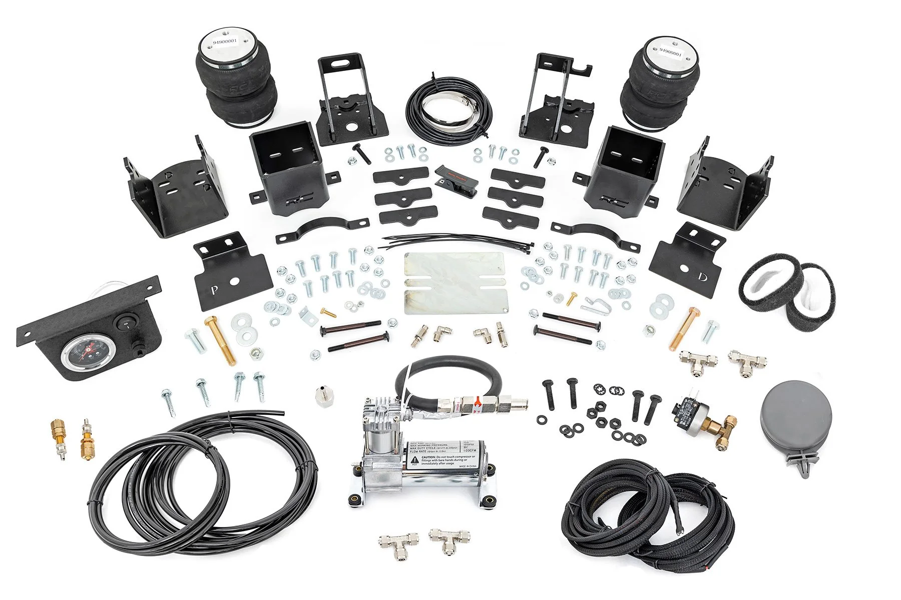Rough Country Air Spring Kit w/Compressor for Ford Super Duty 4wd 2005-2016 10020C