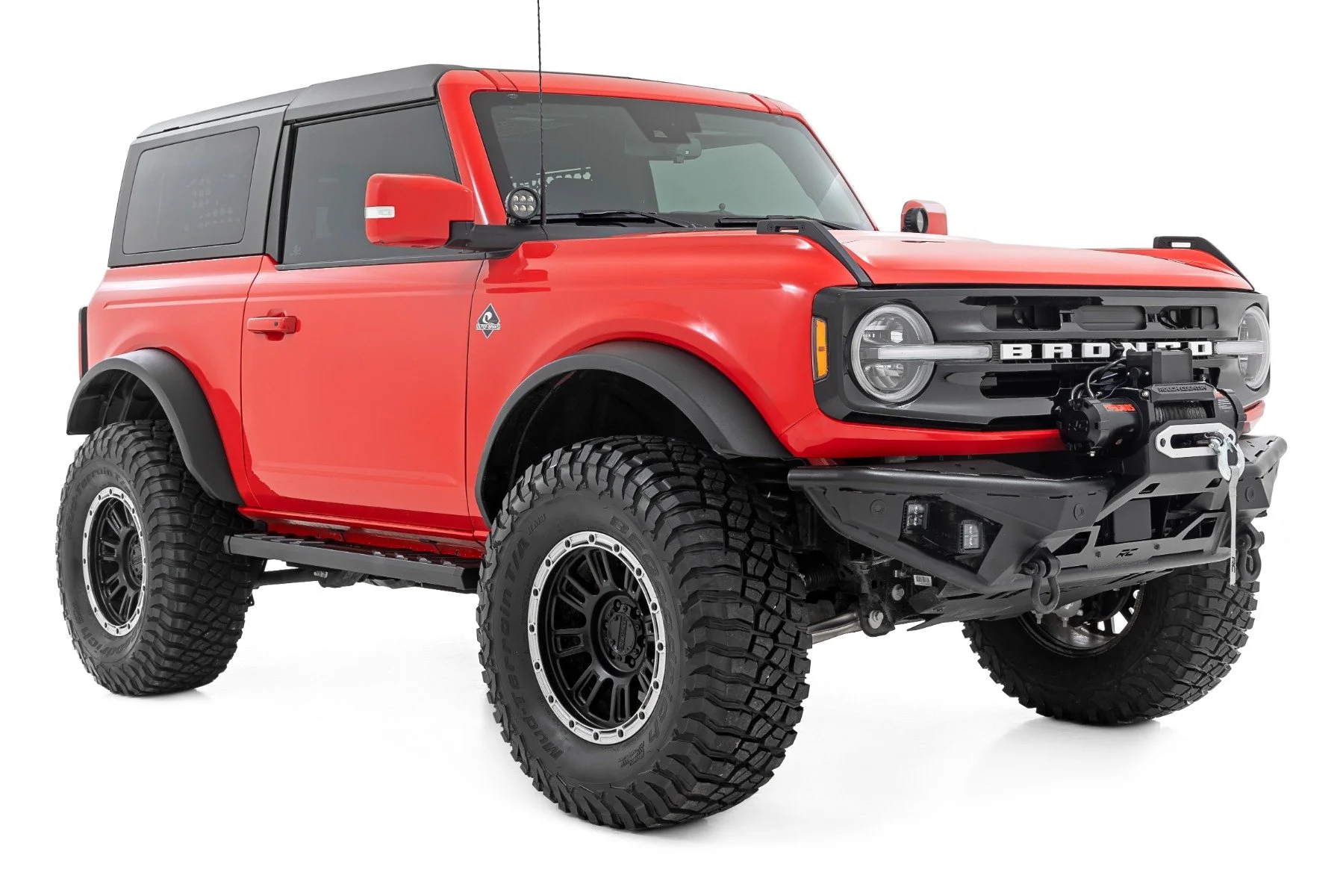 Rough Country BA2 Running Boards Side Step Bars for Ford Bronco 2 Door 21-25 41008A - Image 2