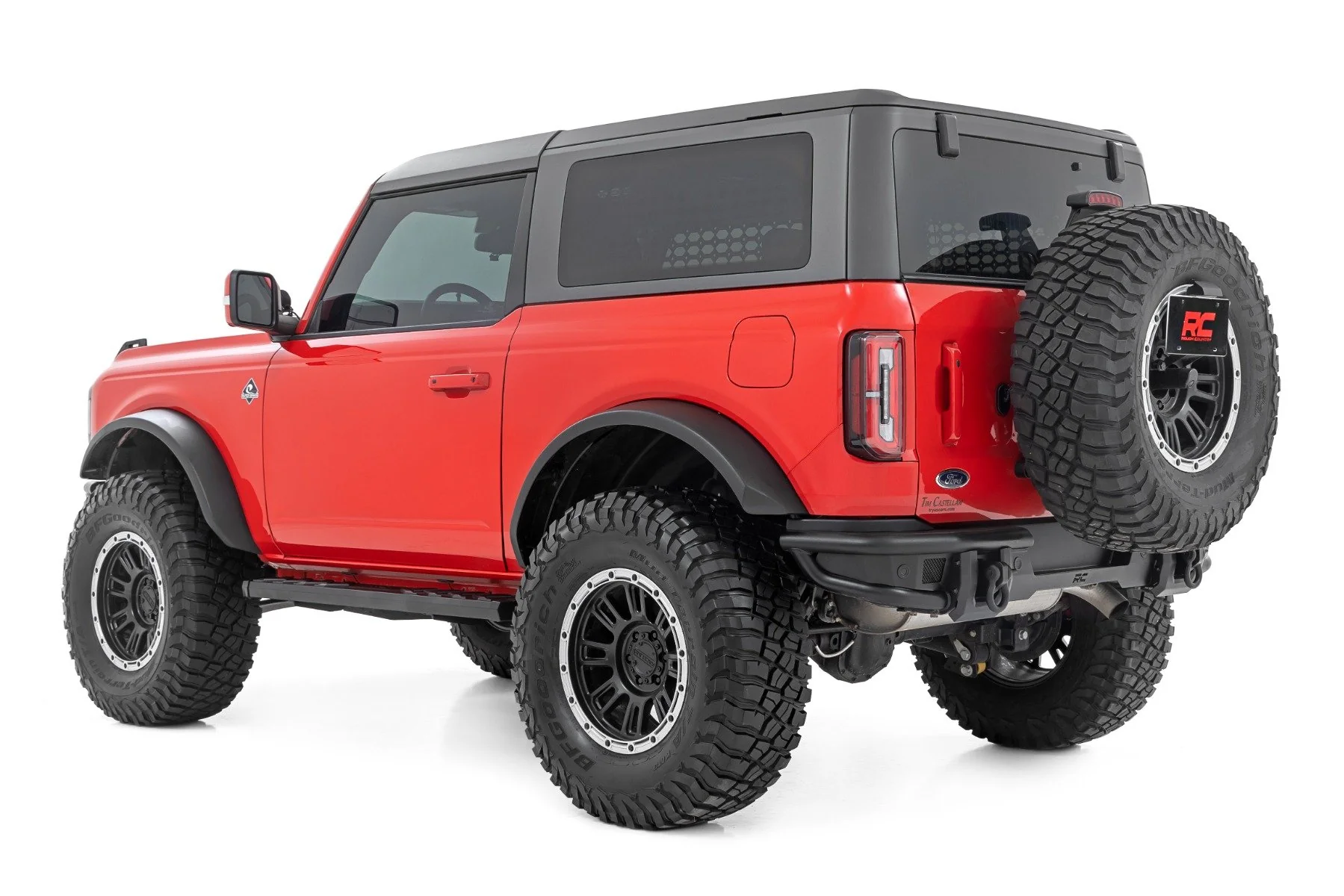 Rough Country BA2 Running Boards Side Step Bars for Ford Bronco 2 Door 21-25 41008A - Image 3