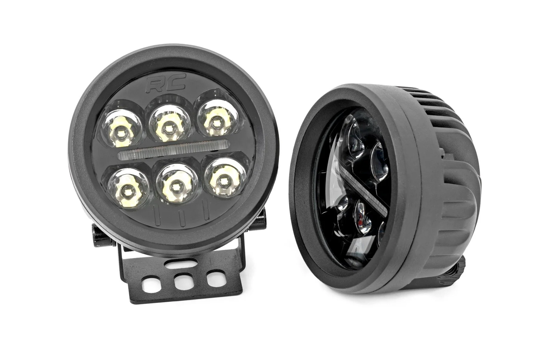 Rough Country Black Series Round LED Light Pair | 3.5 Inch | Amber DRL 70900A - Image 3