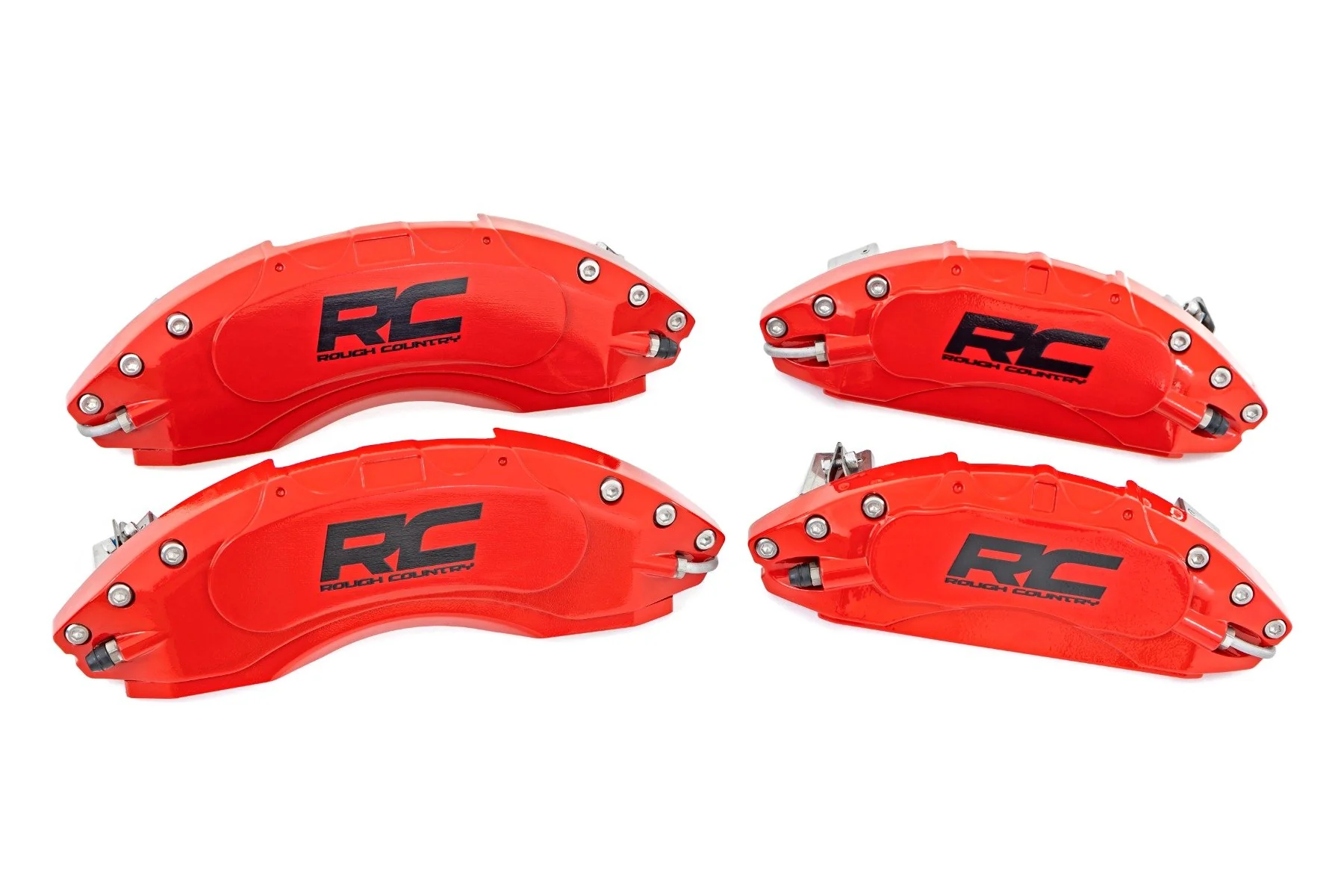 Rough Country Caliper Cover Red Ford F-250 2WD/4WD 13-22 71108 - Image 3