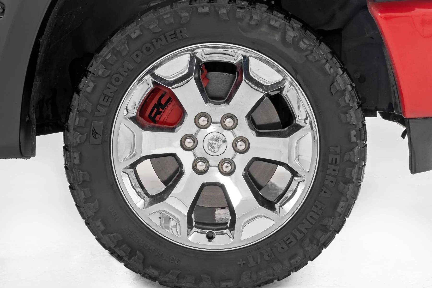 Rough Country Caliper Cover Red Ram 1500 2WD/4WD 2019-2023 71148A - Image 6
