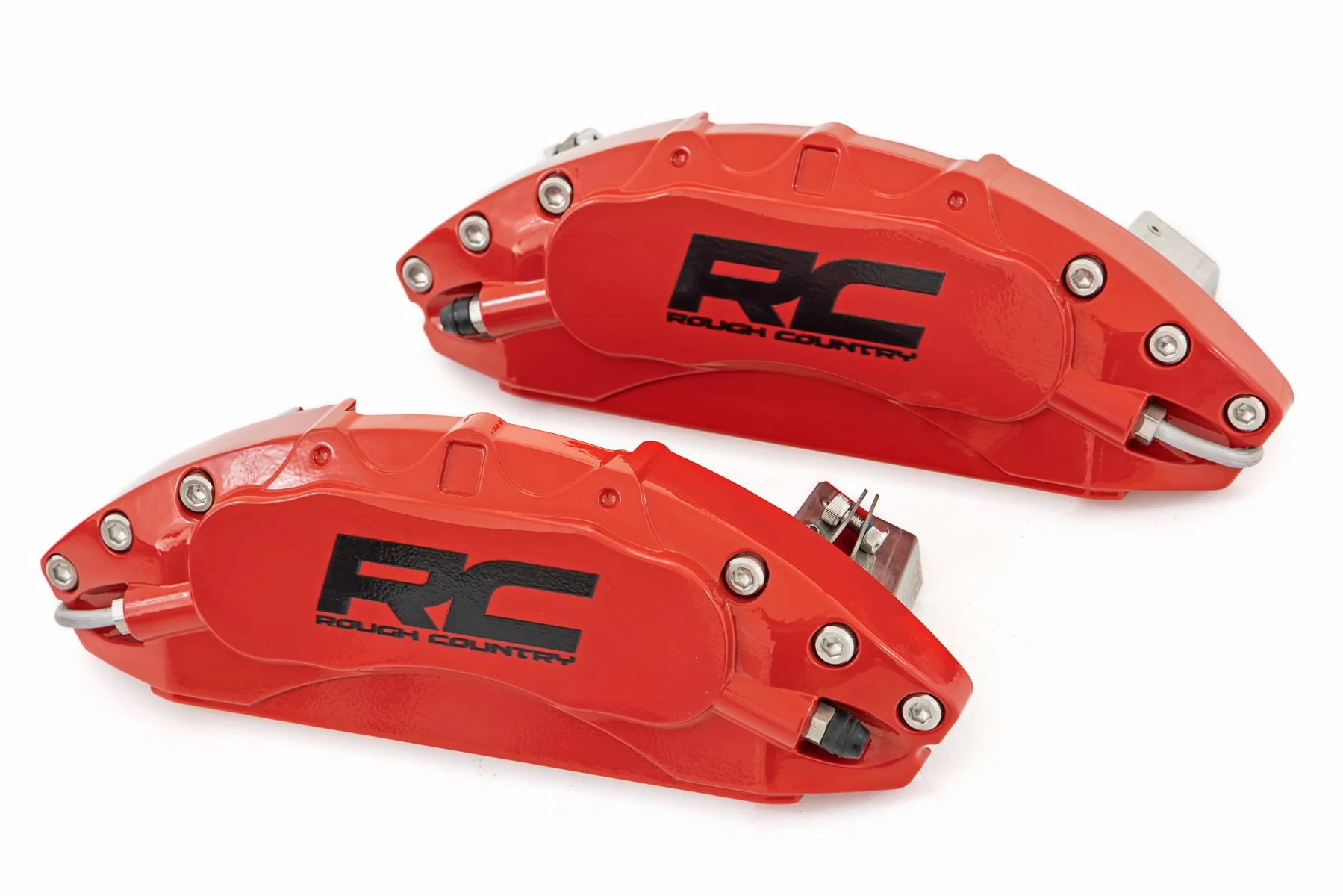 Rough Country Caliper Covers | Rear | Red | Mech Brake | for Ford Expedition/F-150/Raptor 711472 - Image 2