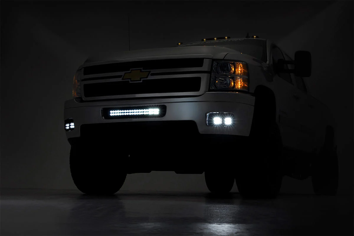 Rough Country Chevrolet LED Fog Light Kit Black Series 11-14 Silverado HD 70628 - Image 2