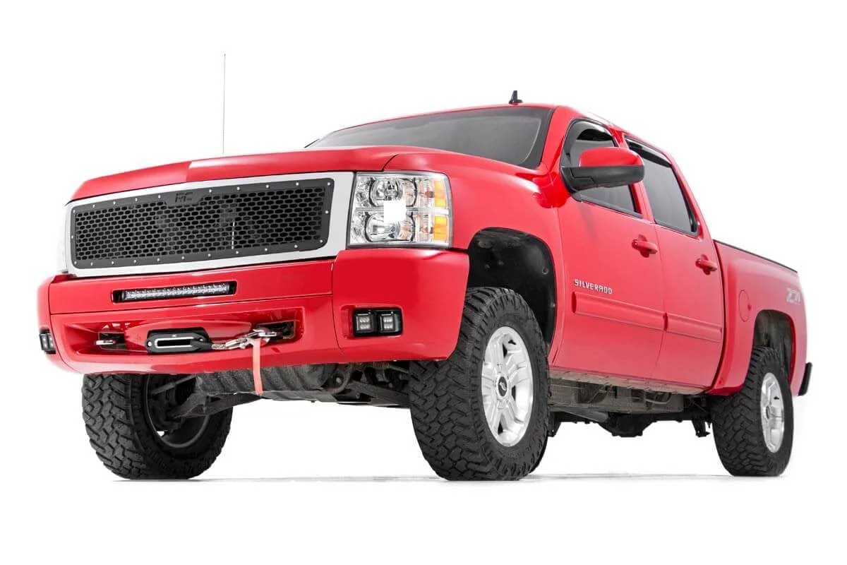 Rough Country Chevrolet LED Fog Light Kit BLK Ser w/Amber DRL 07-13 Silv 1500 70762DRLA - Image 2