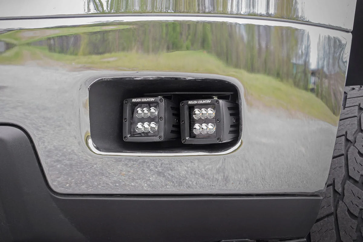 Rough Country Chevrolet LED Fog Light Kit BLK Ser w/Amber DRL 11-14 Silverado HD 70628DRLA - Image 5