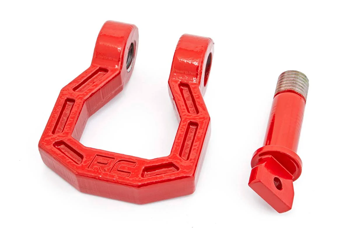 Rough Country D-Ring Forged Pair Red - RS119 - Image 2