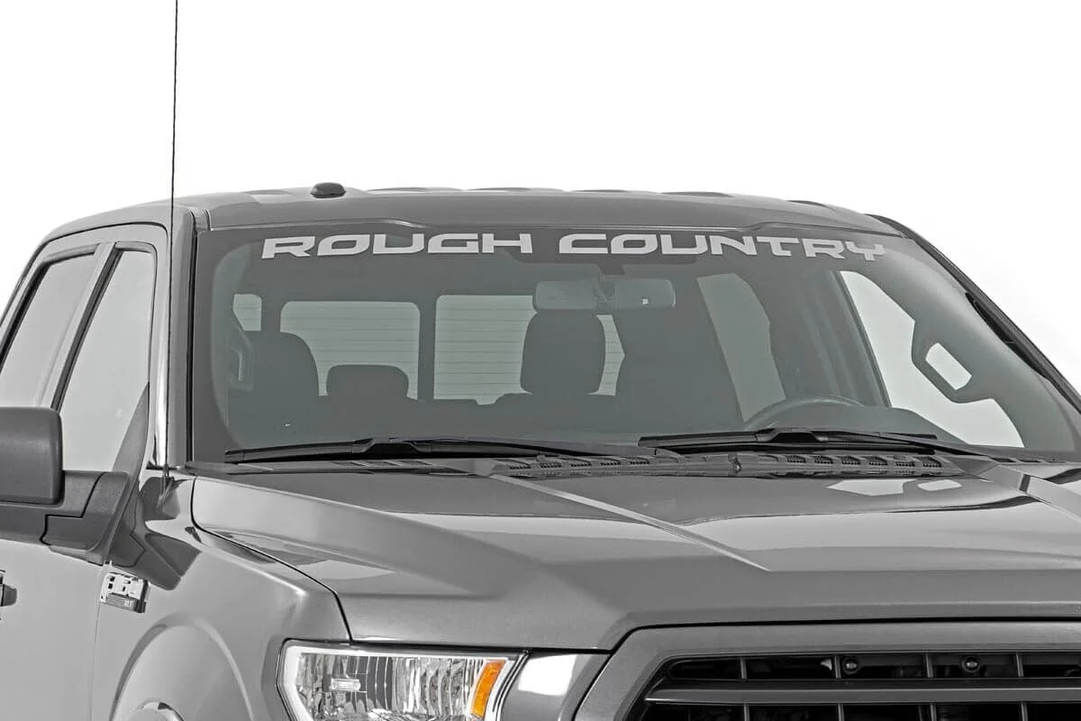 Rough Country Decal | 6.25 Inch x 49 Inch | Curved | Silver 84167