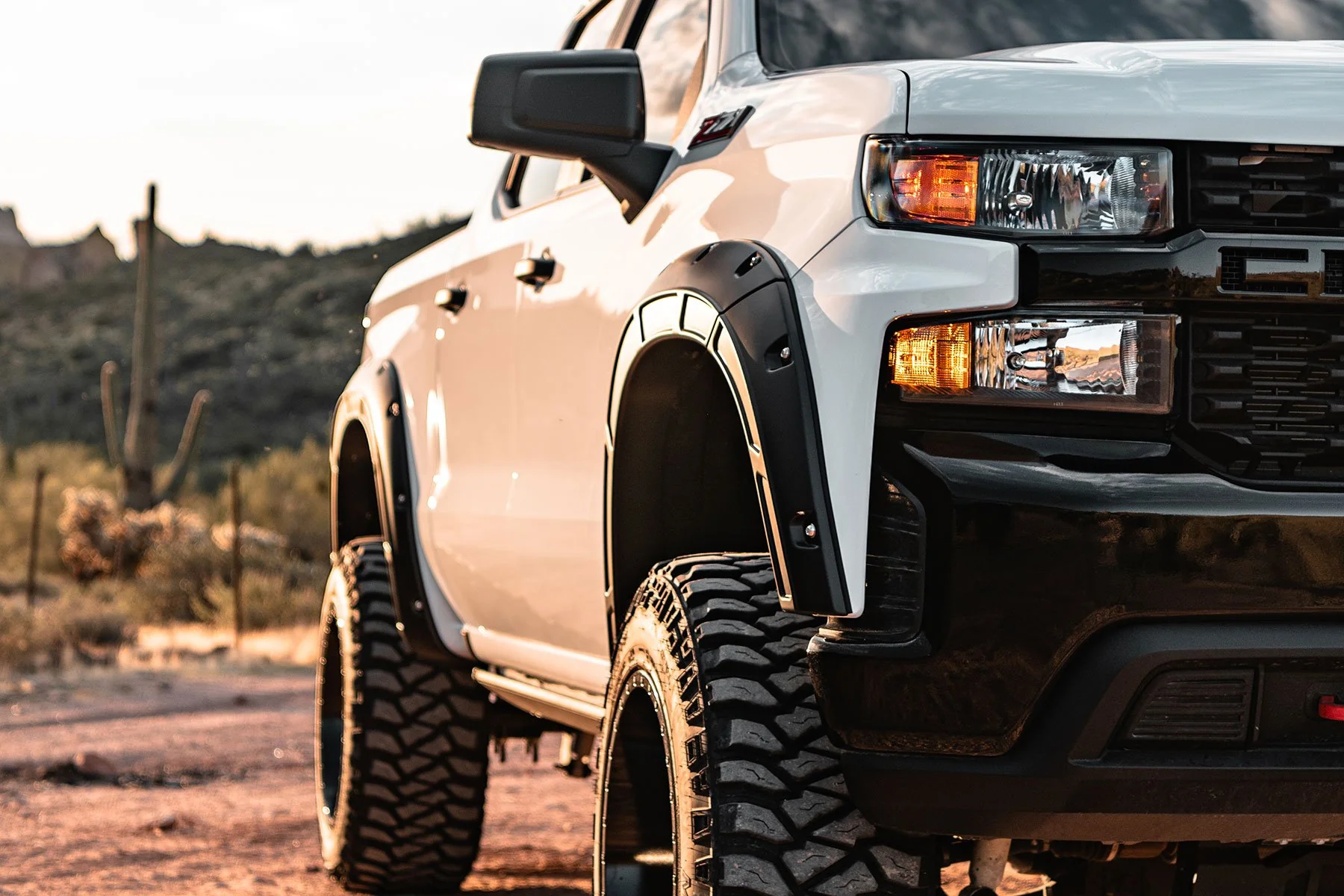 Rough Country Defender Fender Flare Chevy Silverado 1500 19-23 Painted Black A-C12211-GBA - Image 2