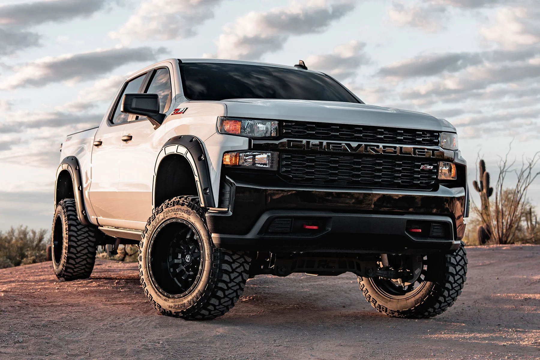 Rough Country Defender Fender Flare Chevy Silverado 1500 19-25 Painted Silver A-C12211-GAN - Image 3