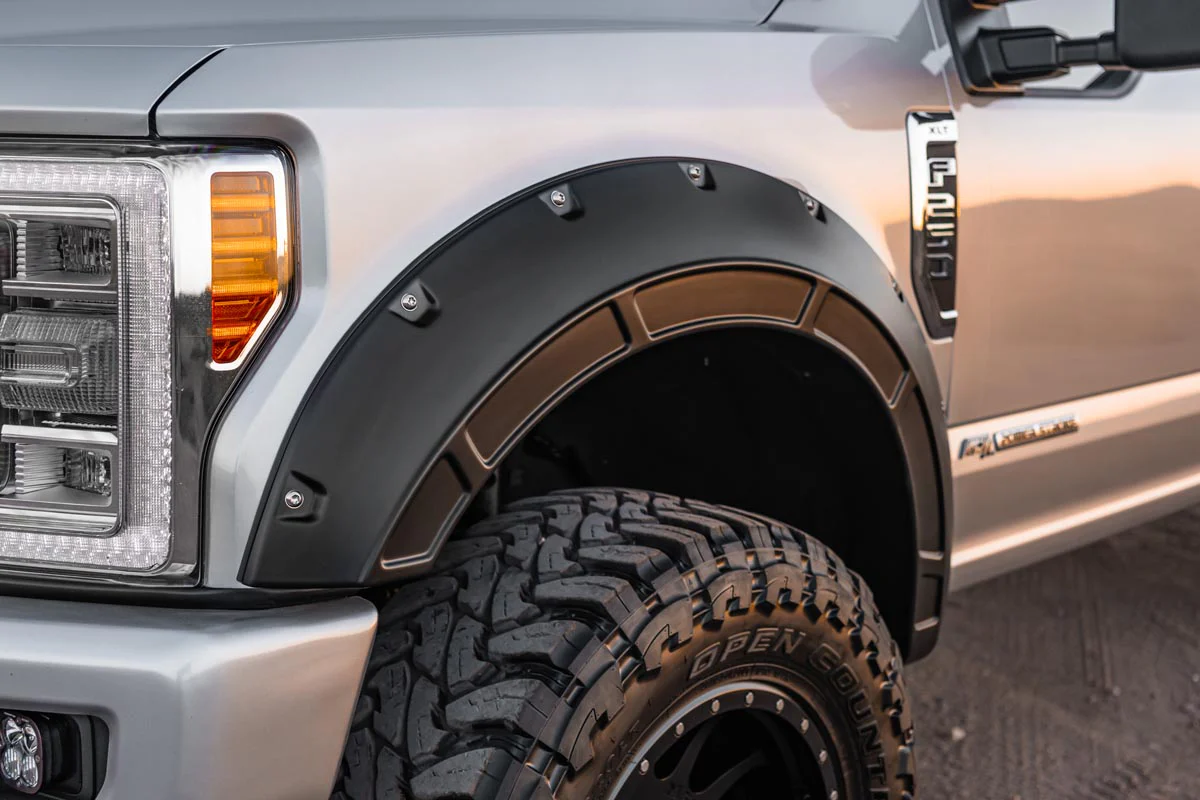 Rough Country Defender Fender Flares G1 Absolute Black for Ford F250/F350 17-22 A-F21112-G1 - Image 3