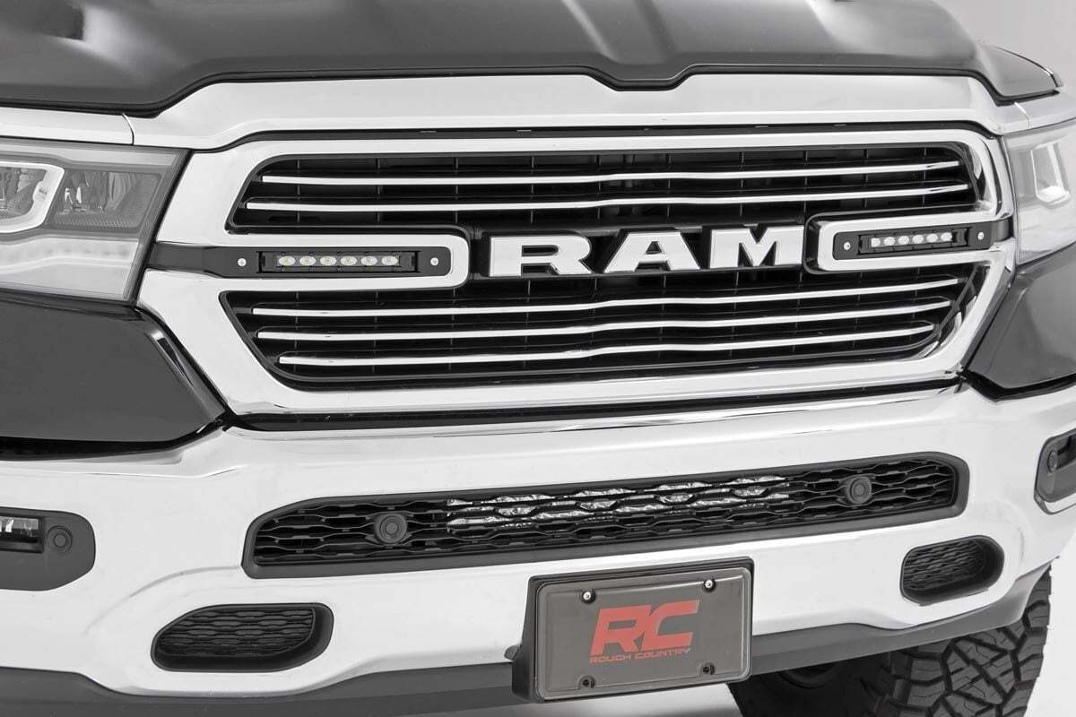 Rough Country Dodge Dual 6in LED Grille Kit Black Series 19-24 RAM 1500 70783 - Image 2