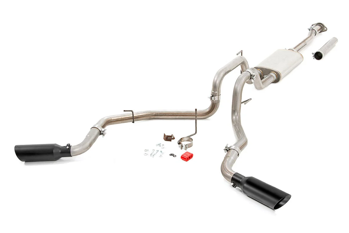 Rough Country Dual Cat-Back Exhaust System w/Black Tips 15-20 F-150 96006