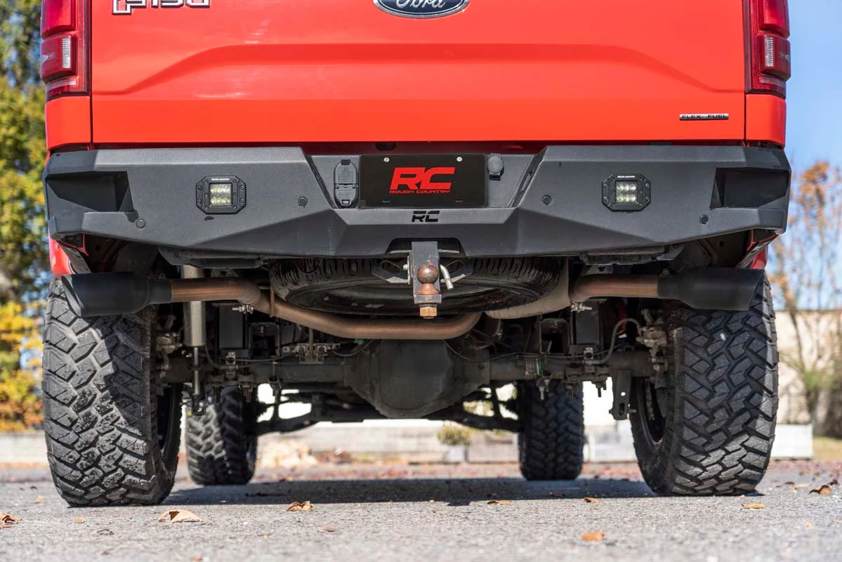 Rough Country Dual Cat-Back Exhaust System w/Black Tips 15-20 F-150 96006 - Image 4
