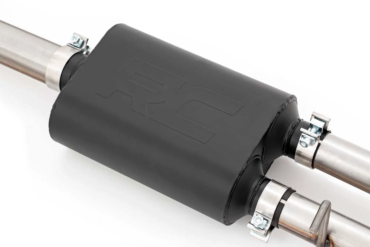Rough Country Dual Cat-Back Exhaust w/ Black Tips 19-21 Chevy GMC 1500 6.2L 96014 - Image 5