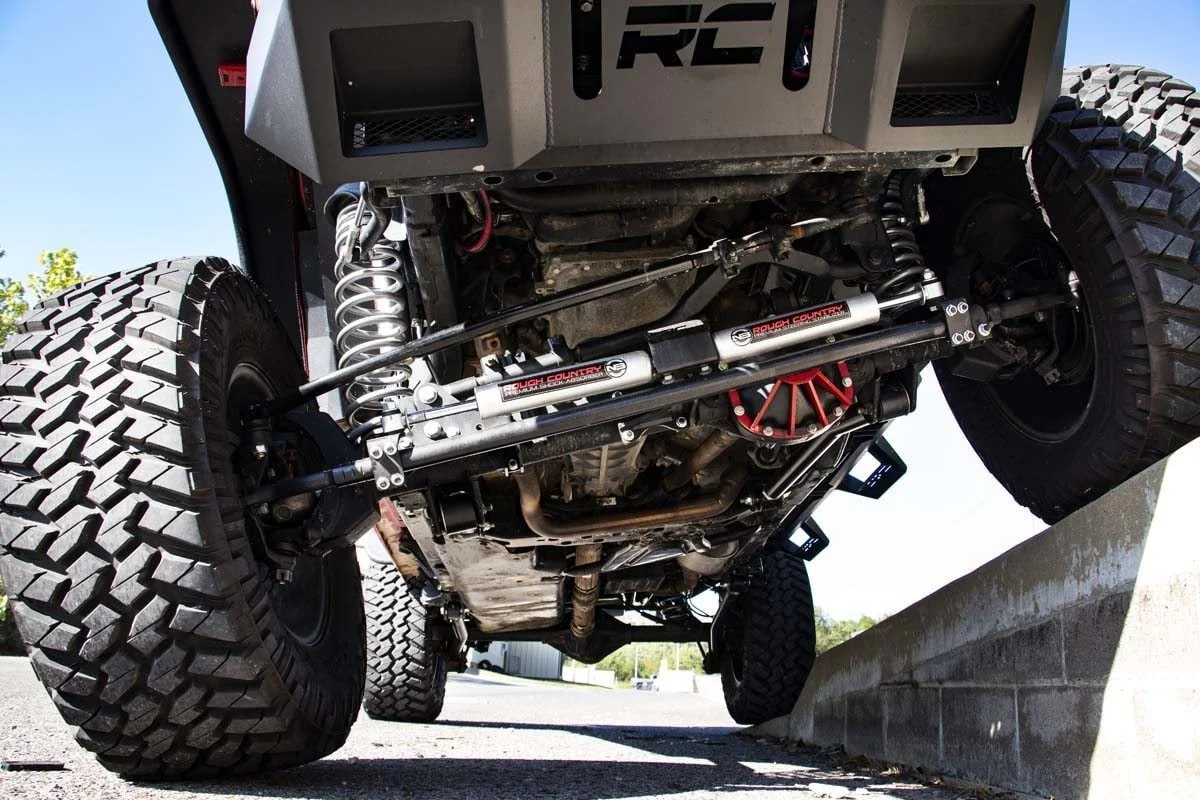 Rough Country Dual Steering Stabilizer Jeep Wrangler JK JKU 2007-2018 8734930 - Image 3