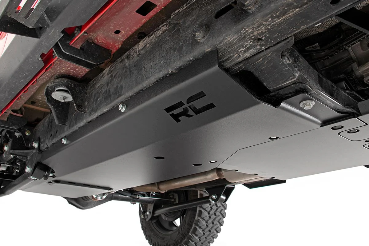 Rough Country Engine T Case Gas Tank Skid Plate System fits 18-20 JL Unlimited 10608 - Image 2