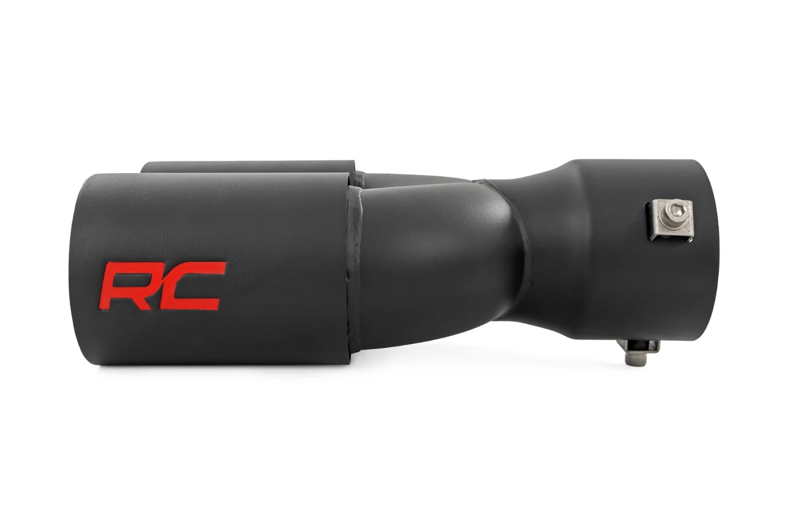 Rough Country Exhaust Tip Black Red RC Logo 2.5-3" Pipe Single Inlet Dual Outlet 96050 - Image 2