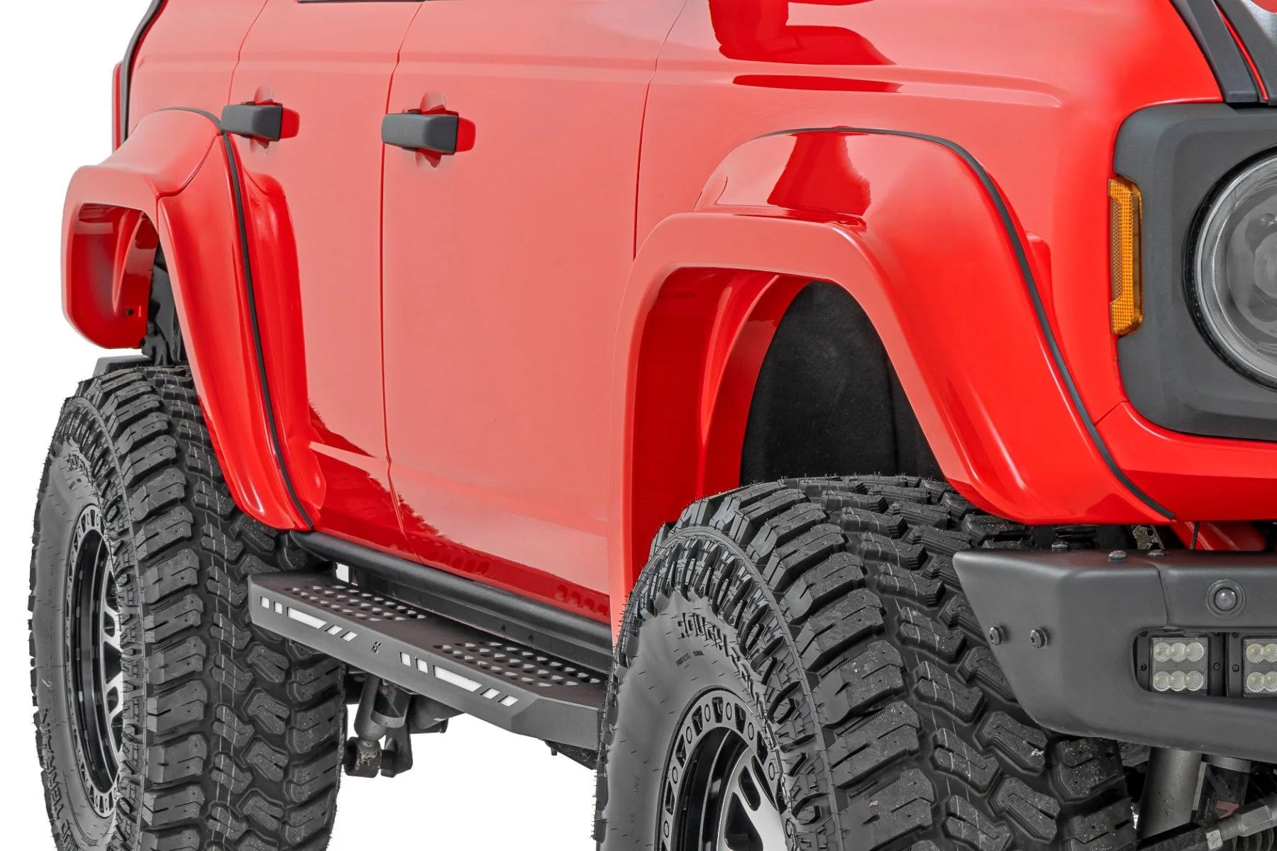 Rough Country Fender Flares | PQ Race Red | Ford Bronco 4WD (2021-2025) O-F12124-PQ - Image 5