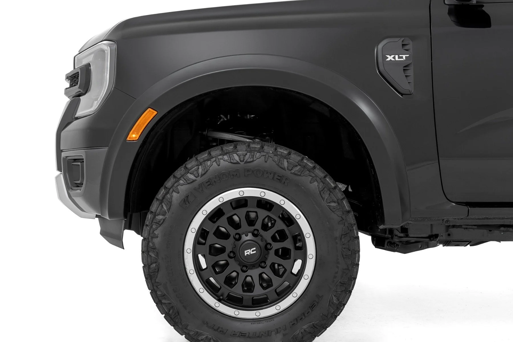 Rough Country Fender Flares Sport JS Iconic Siver for Ford Ranger 2024 S-F12401-JS - Image 4