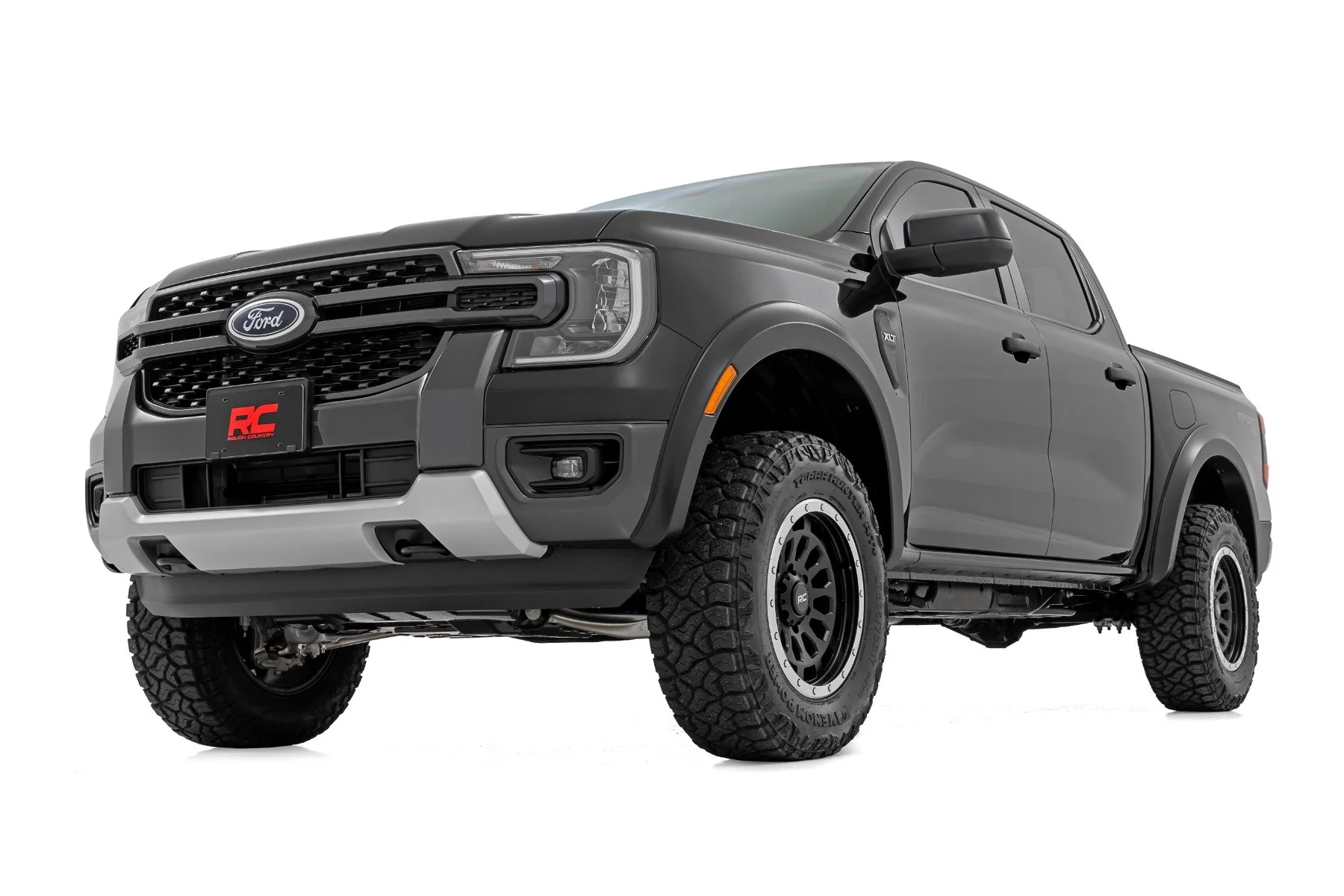 Rough Country Fender Flares Sport M7 Carbonized Gray for Ford Ranger 2024 S-F12401-M7 - Image 2