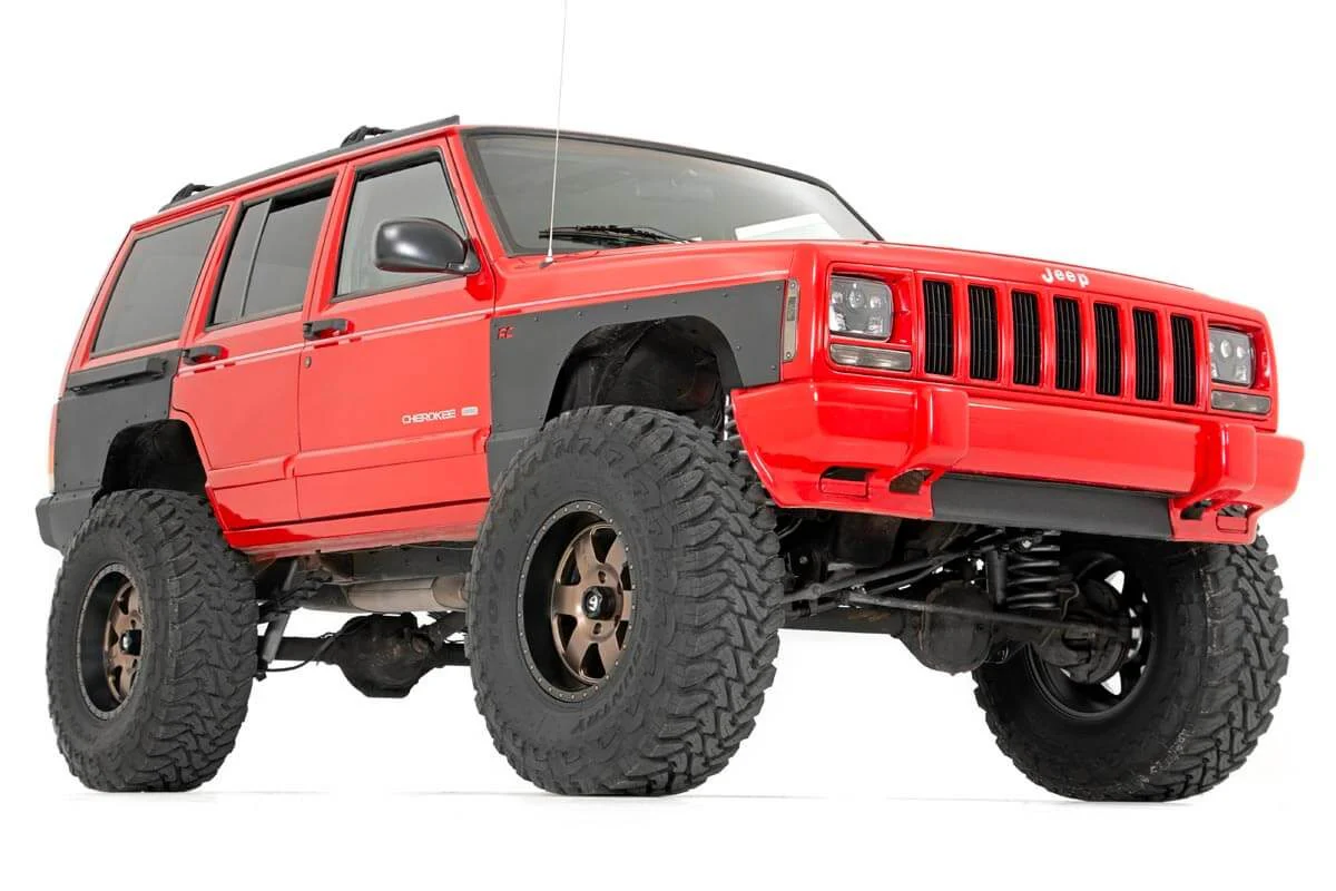 Rough Country Fender & Quarter Panel Armor | Front | Combo | for Jeep Cherokee XJ (97-01) 10577_A - Image 4